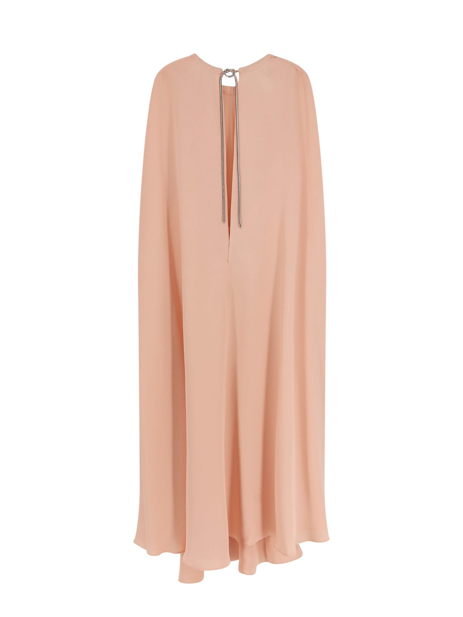 Max Mara Knee Length Dress With Back Tie Detail In Pink
