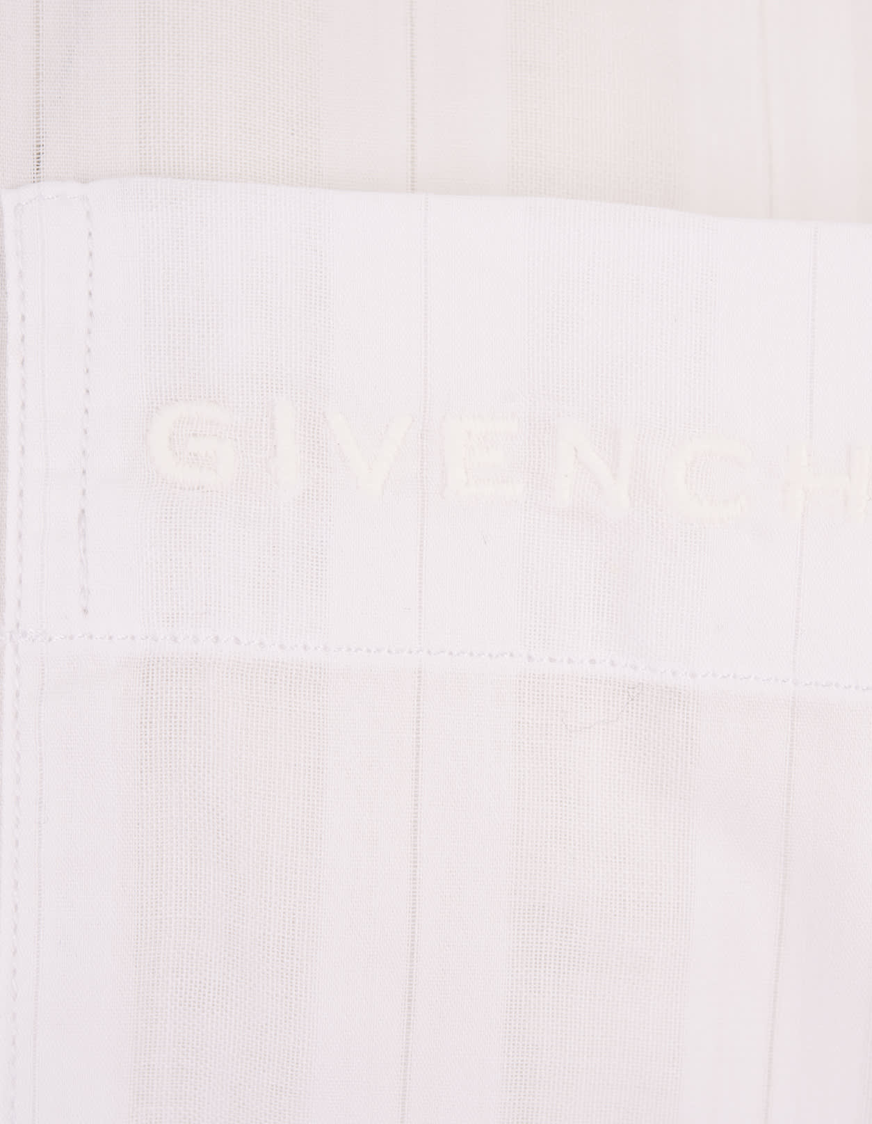 Shop Givenchy Stone Grey Cotton Veil Striped Shirt In White