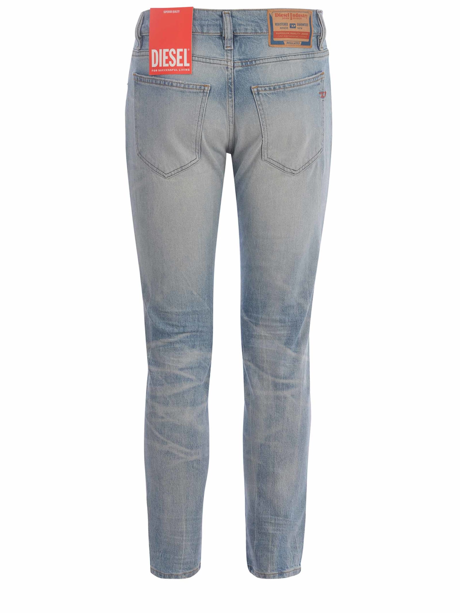 Shop Diesel Jeans  Strukt Made Of Denim In Light Denim