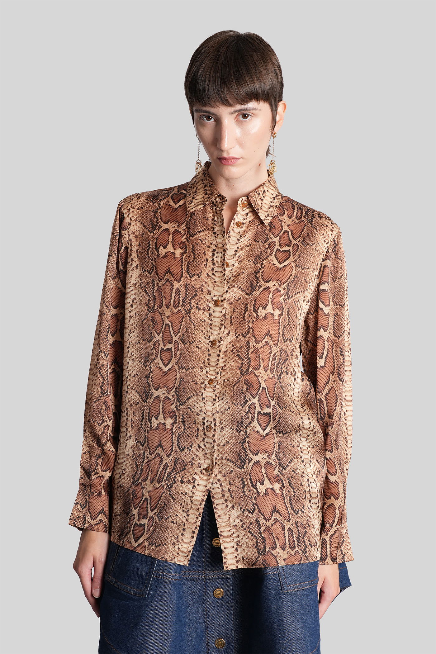 Zimmermann Shirt In Python Print Silk In Animal Print