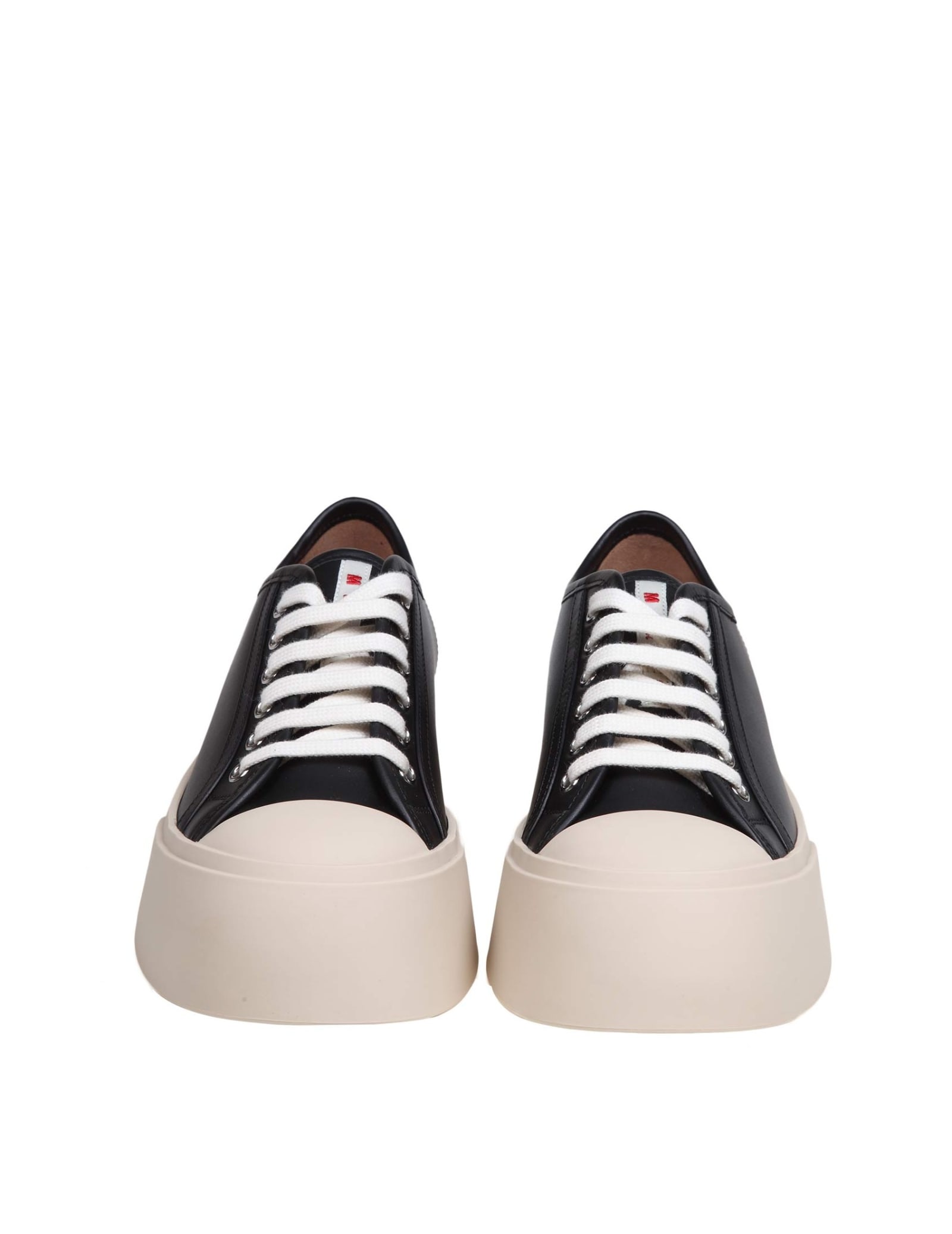 Shop Marni Pablo Sneakers In Black Nappa With Logo