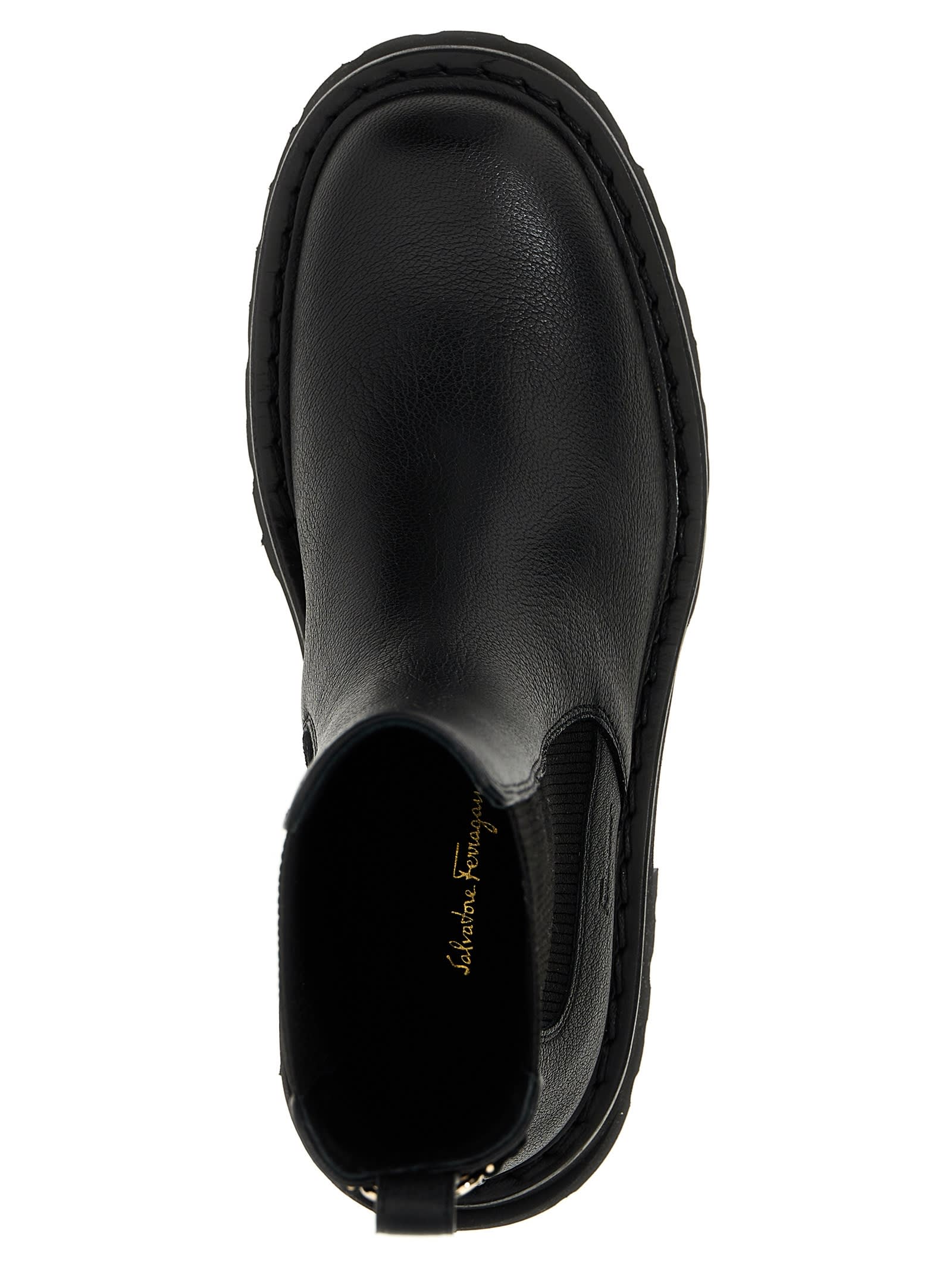 Shop Ferragamo Oderico Ankle Boots In Black