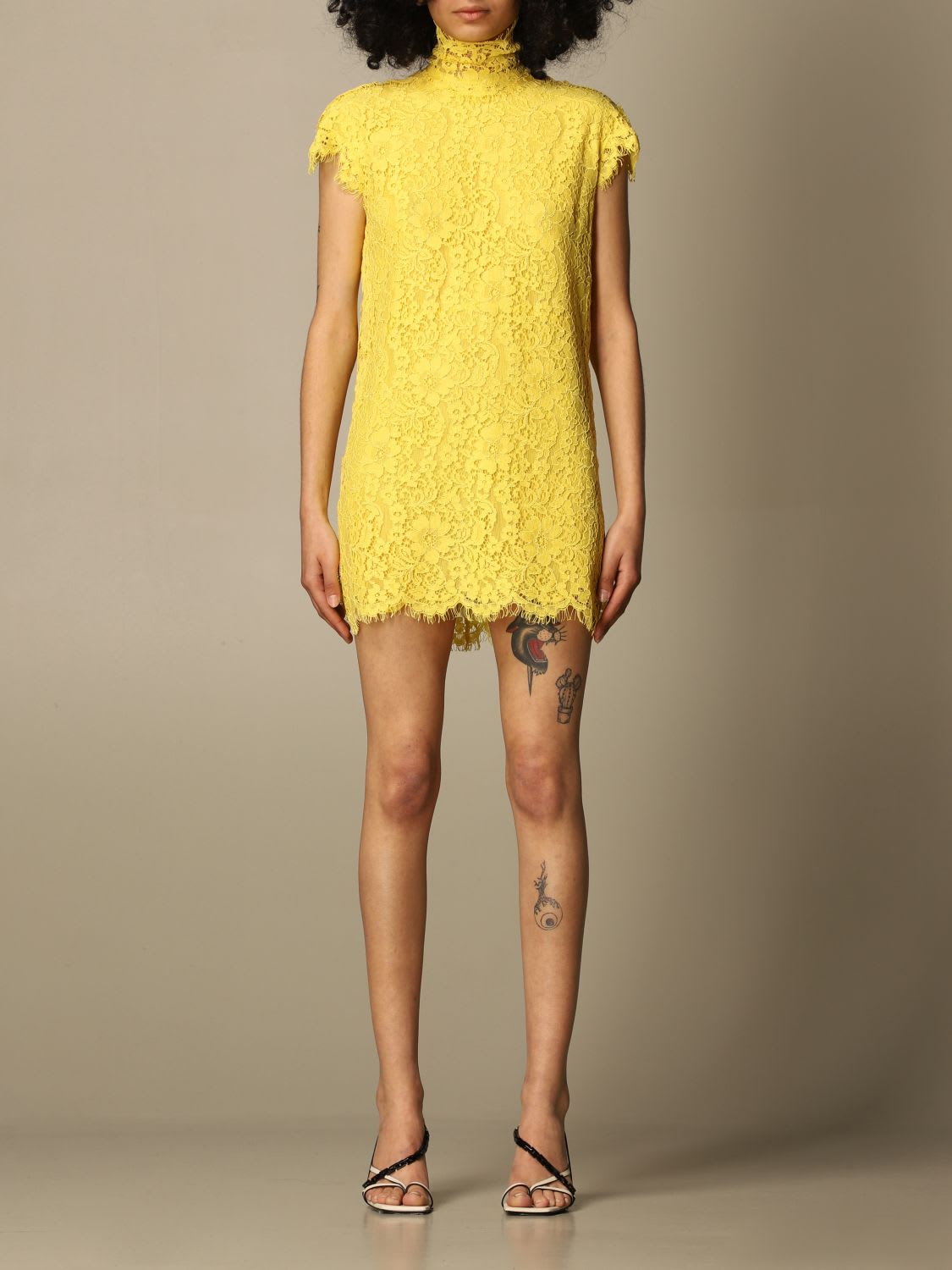 Photo of  Dsquared2 Dress Dsquared2 Short Lace Dress- shop Dsquared2 Dresses online sales