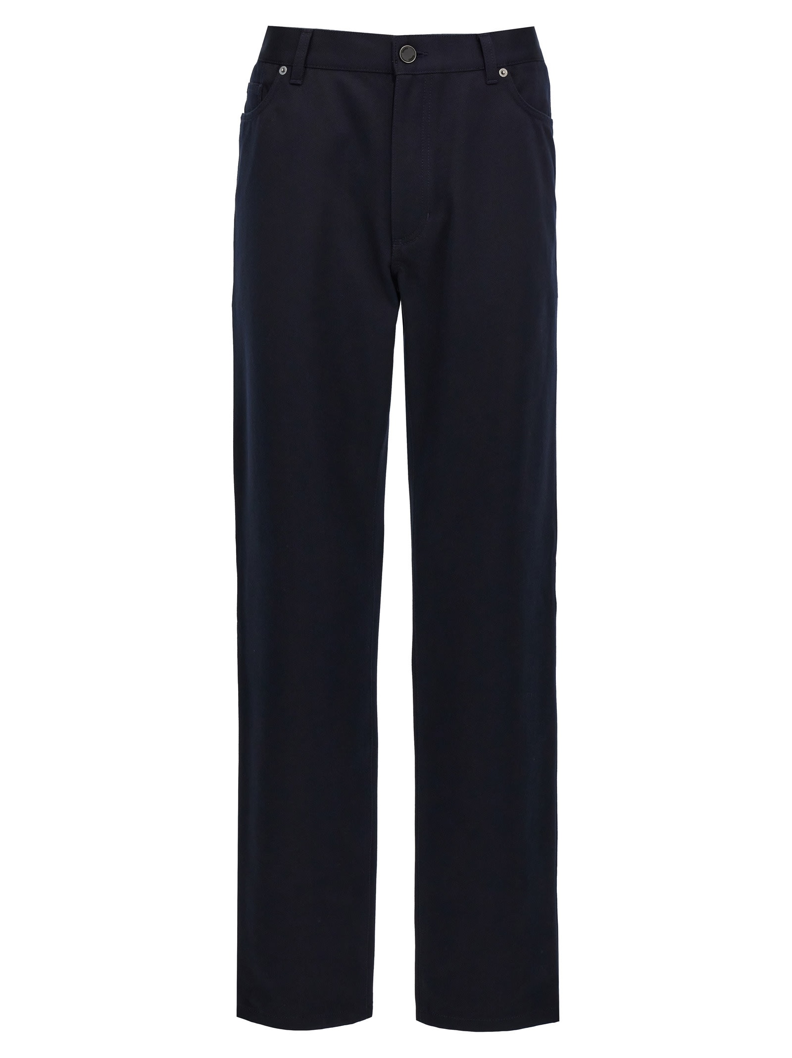 Shop Zegna Canvas Pants In Blue