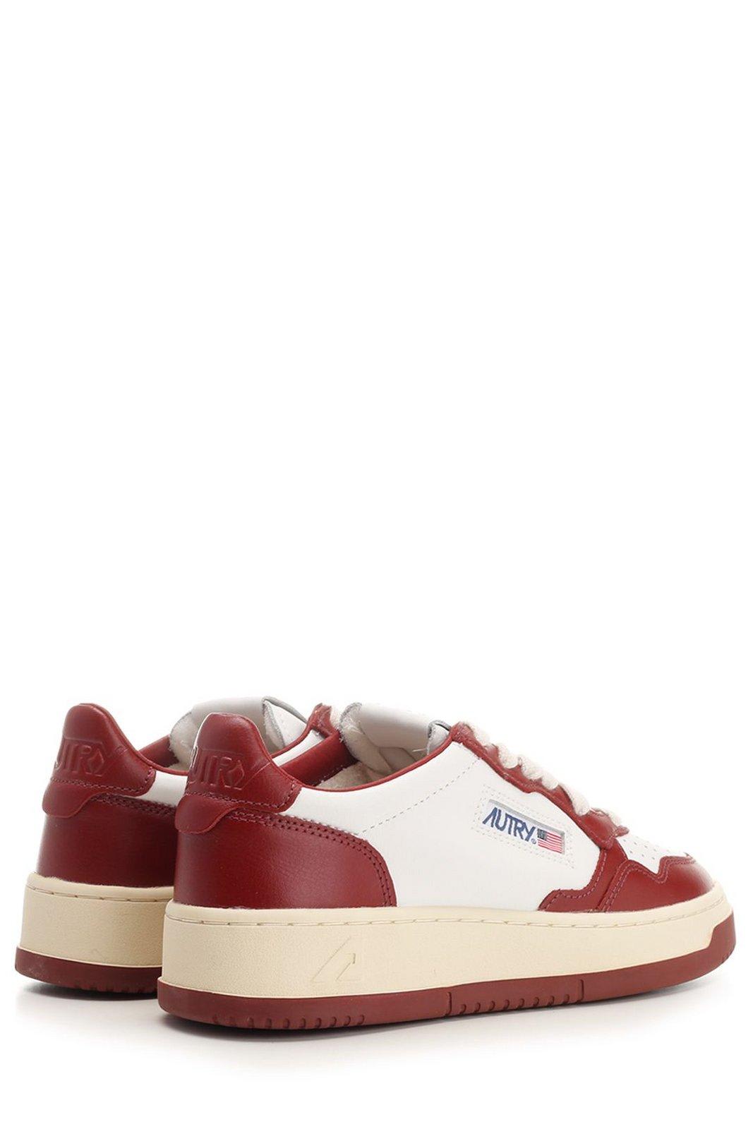 Shop Autry Medalist Bicolor Low-top Sneakers In White