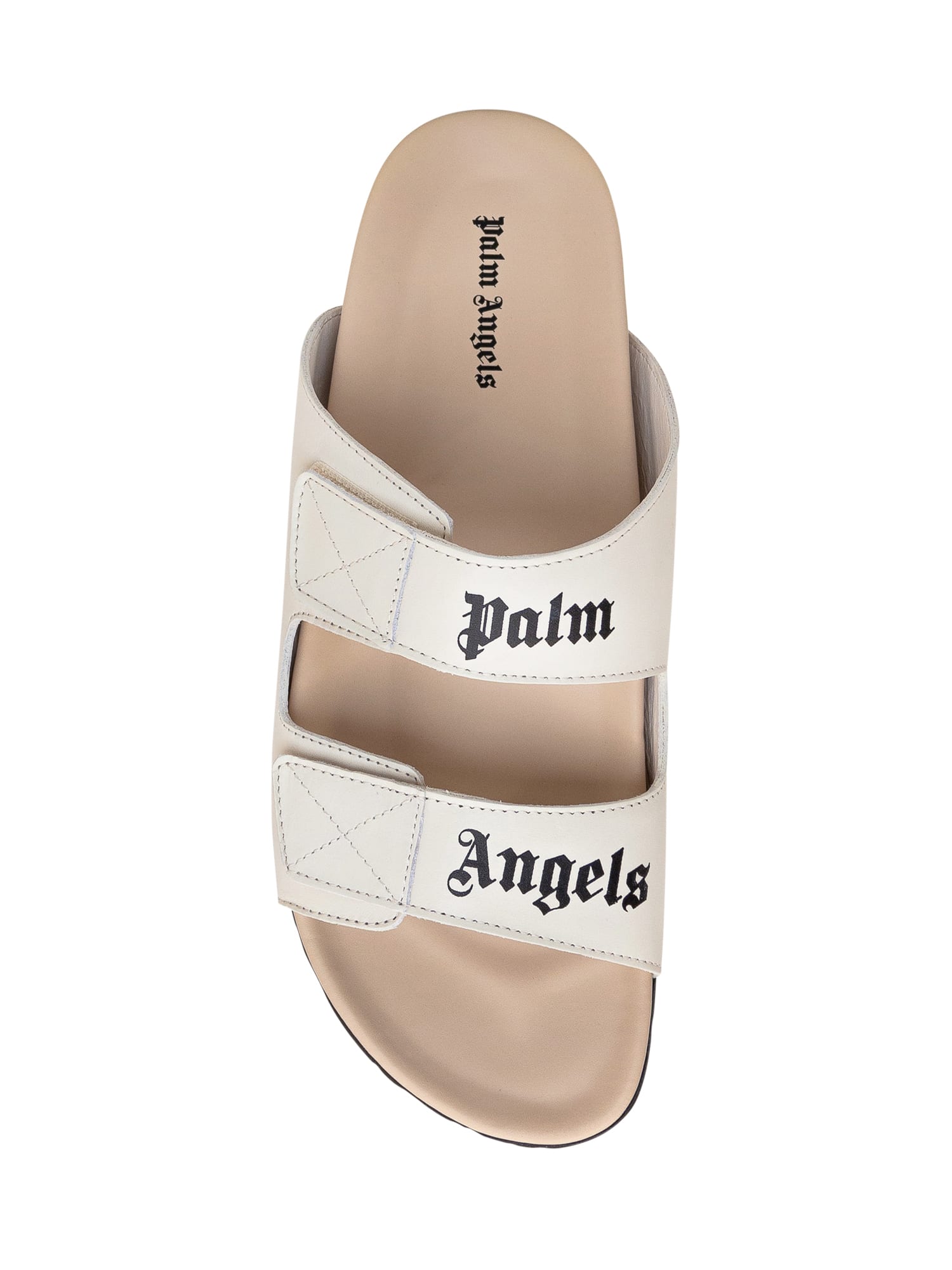 Shop Palm Angels Sandal With Logo In Off White