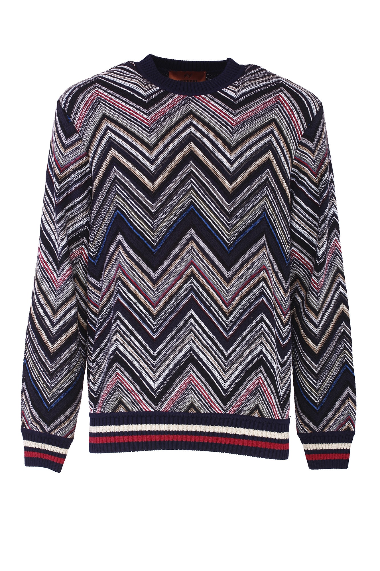 Shop Missoni Knitted Sweater In Blue Tones