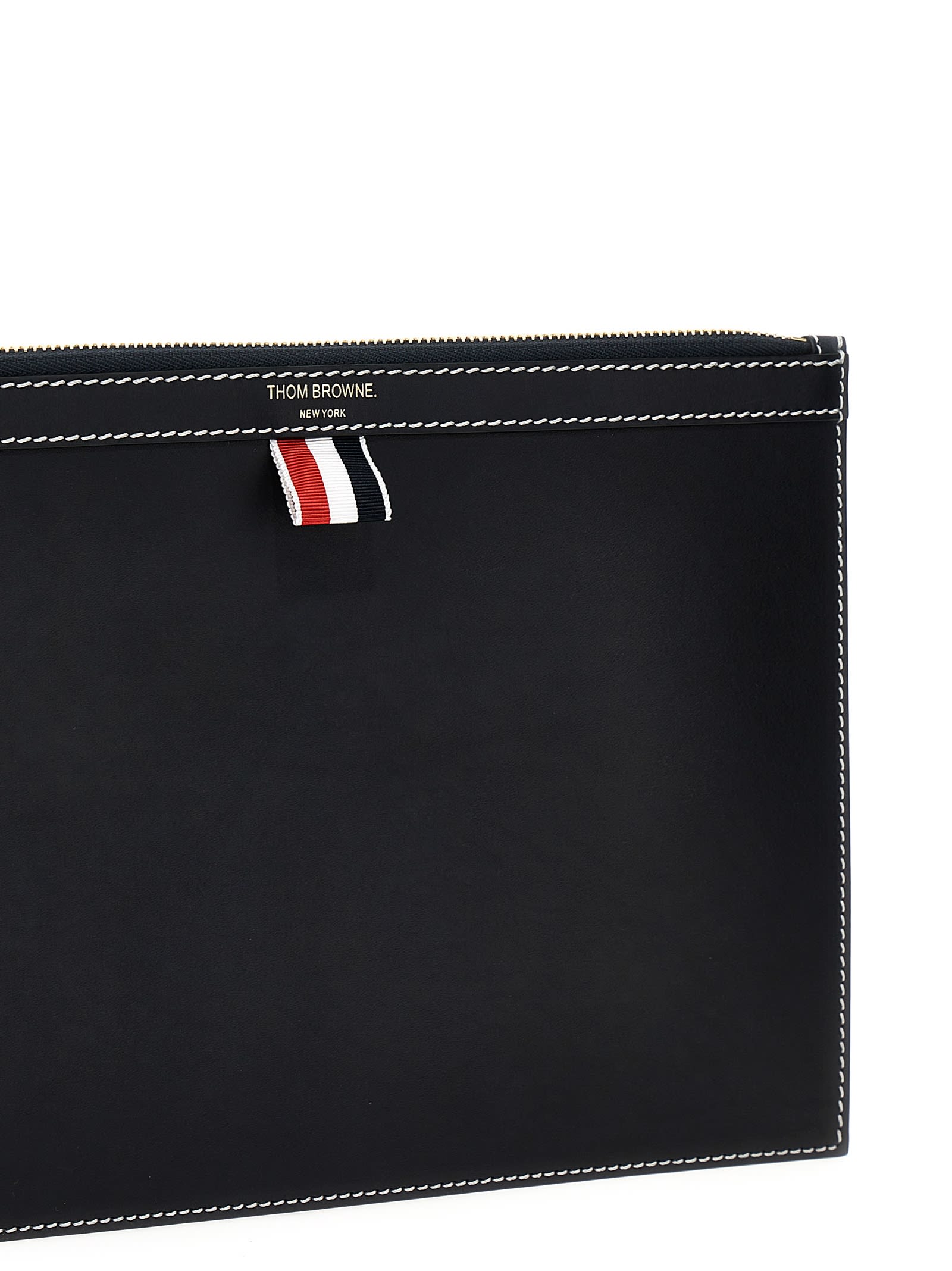 Shop Thom Browne Small Document Pouch In Blue
