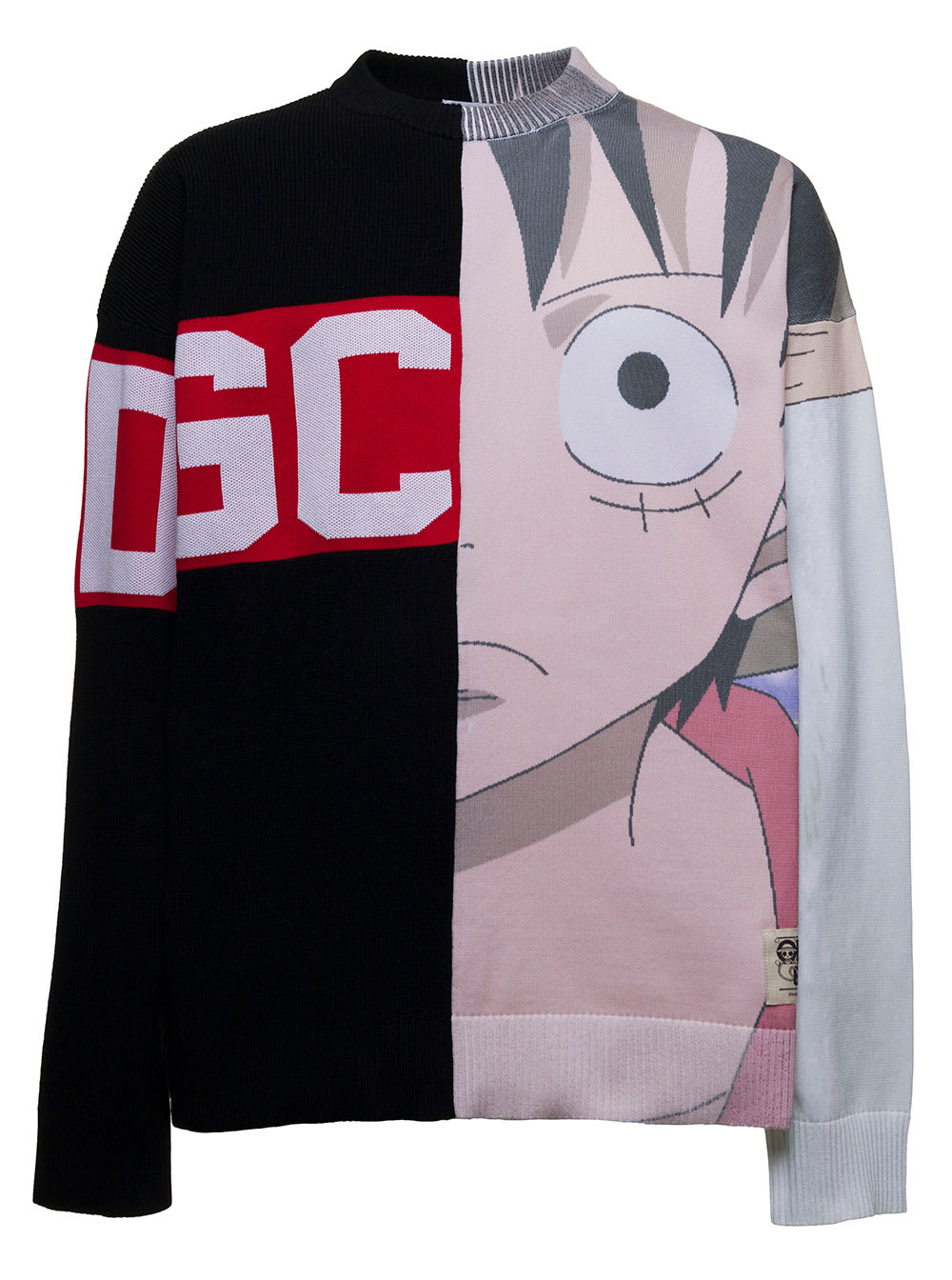 GCDS One Piece Luffy Crew Neck Cotton Blend Sweatshirt