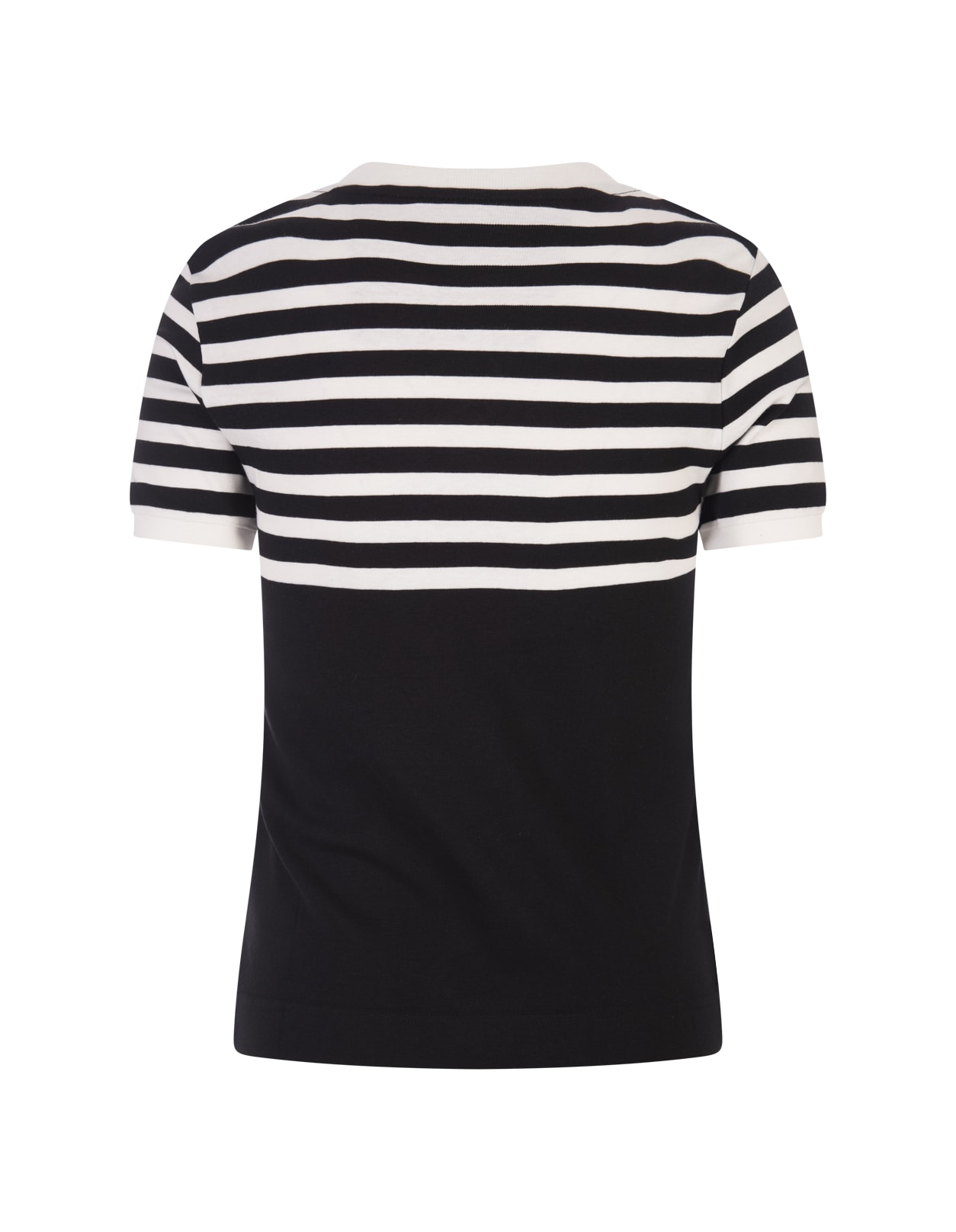 Shop Givenchy Striped T-shirt With 4g Application In Black