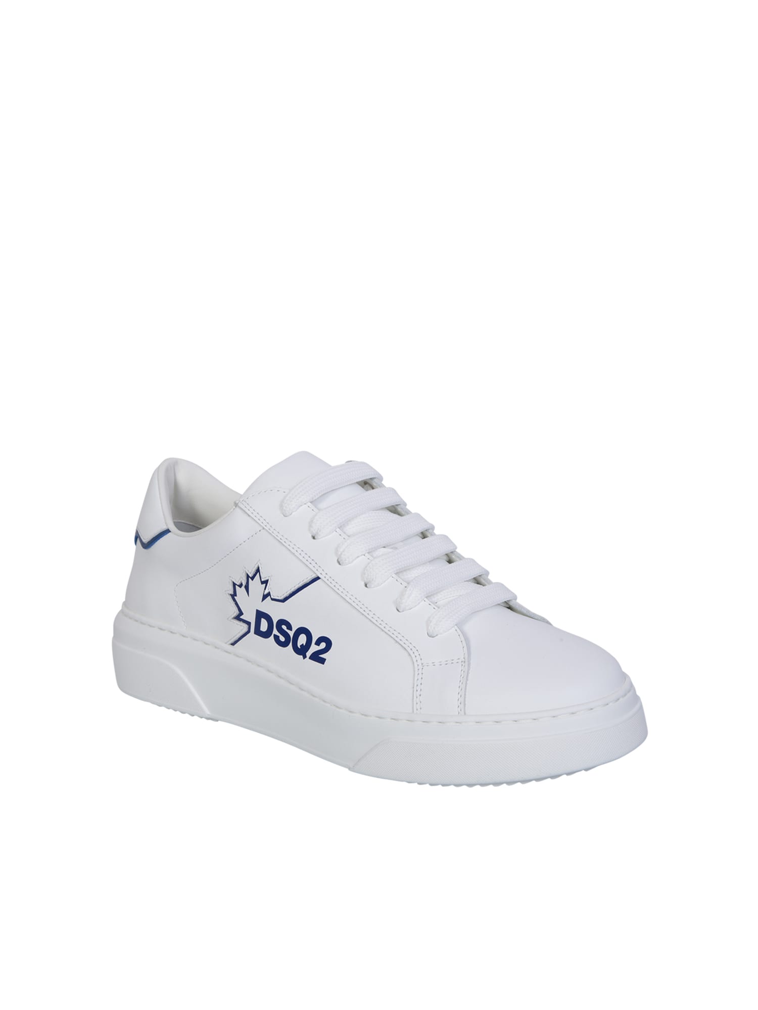 Shop Dsquared2 Bumper White/blue Sneakers