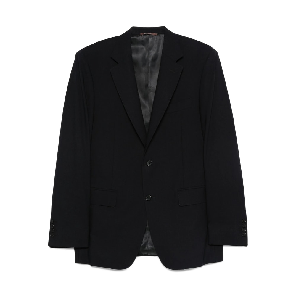 Canali Button Blazer In Black