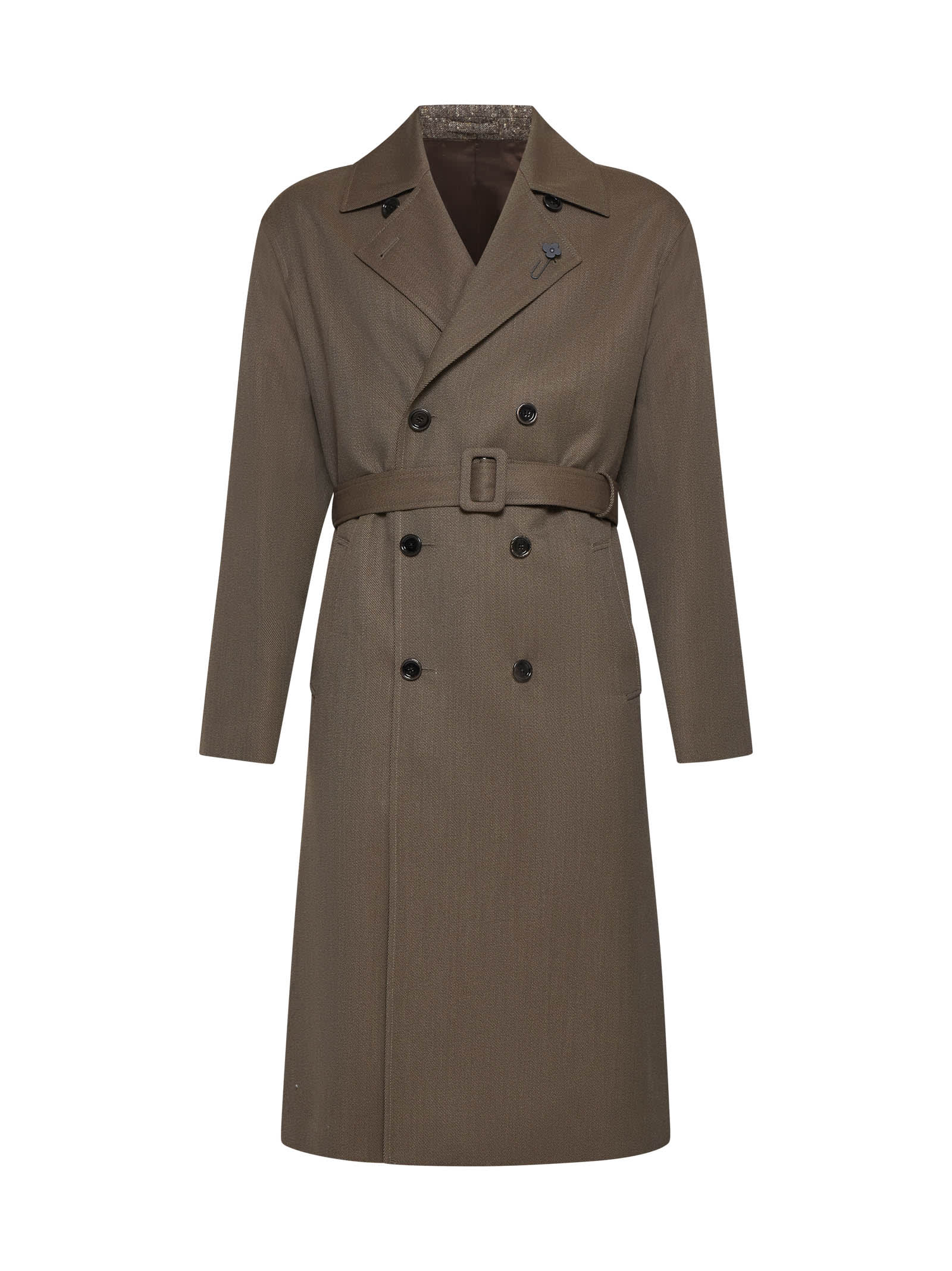 Shop Lardini Raincoat In Brown