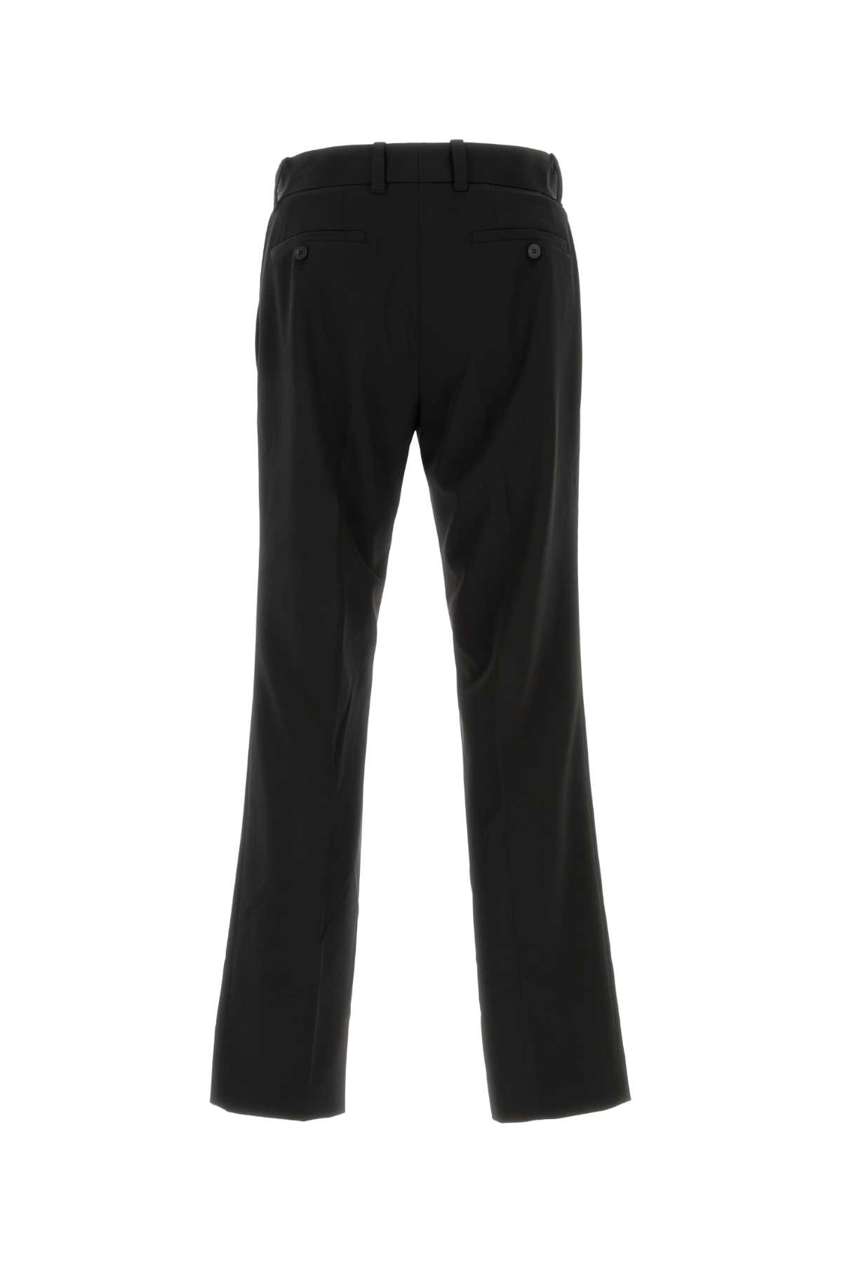 Wooyoungmi Wool Trousers With Back Pockets And Belt Loops In Black