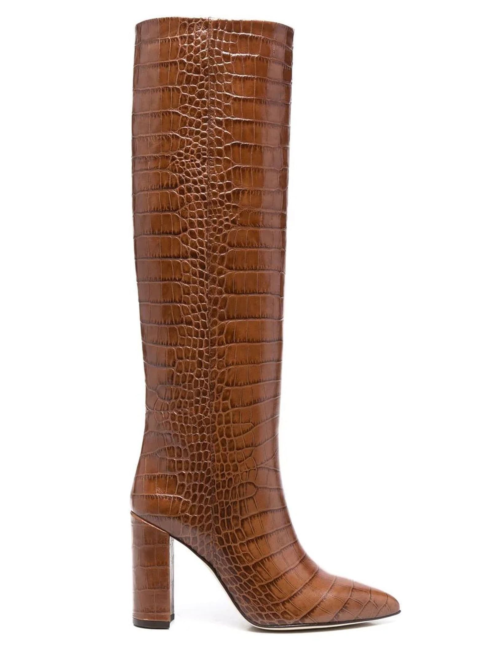 Paris Texas Brown Leather High Boots
