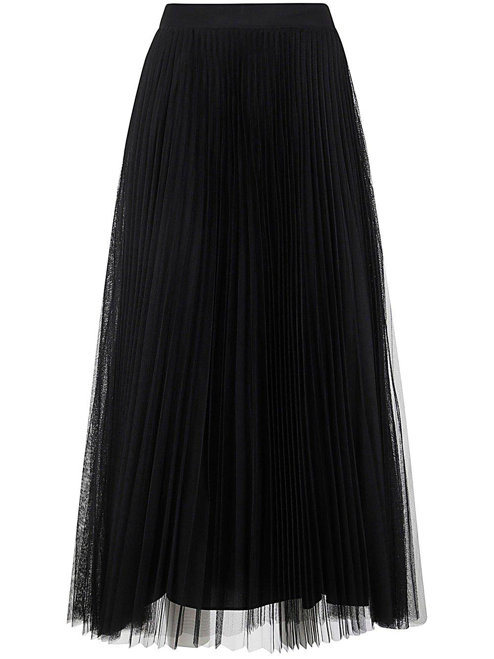 Pleated Tulle Long Skirt