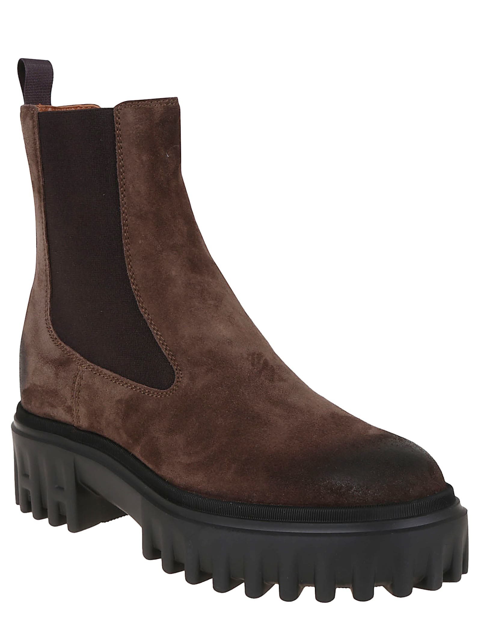 Hogan Chunky Platform Ankle Boots With Elastic Panels In Multi