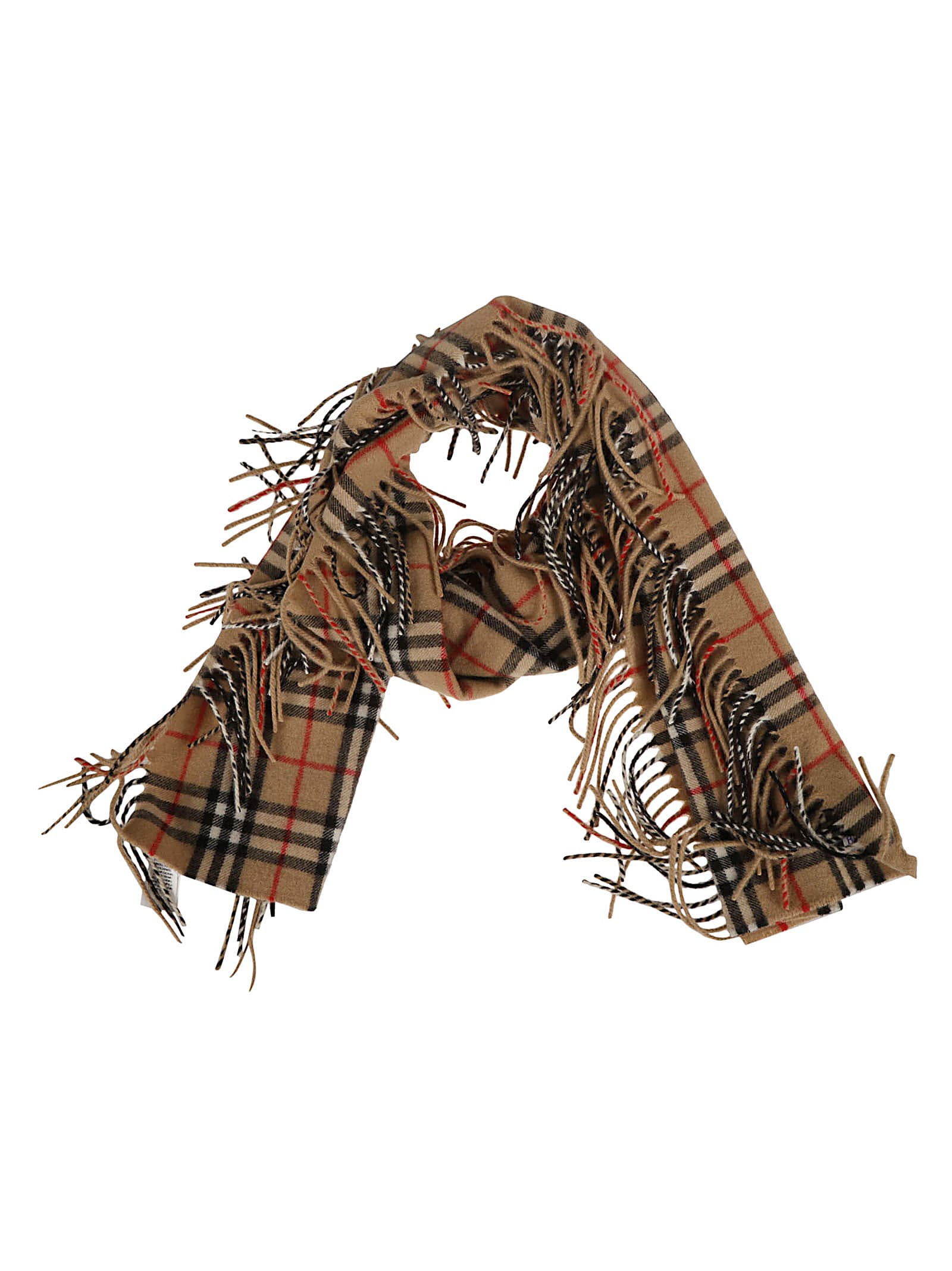 Shop Burberry Vintage Check Washed Happy Scarf In Archive Beige