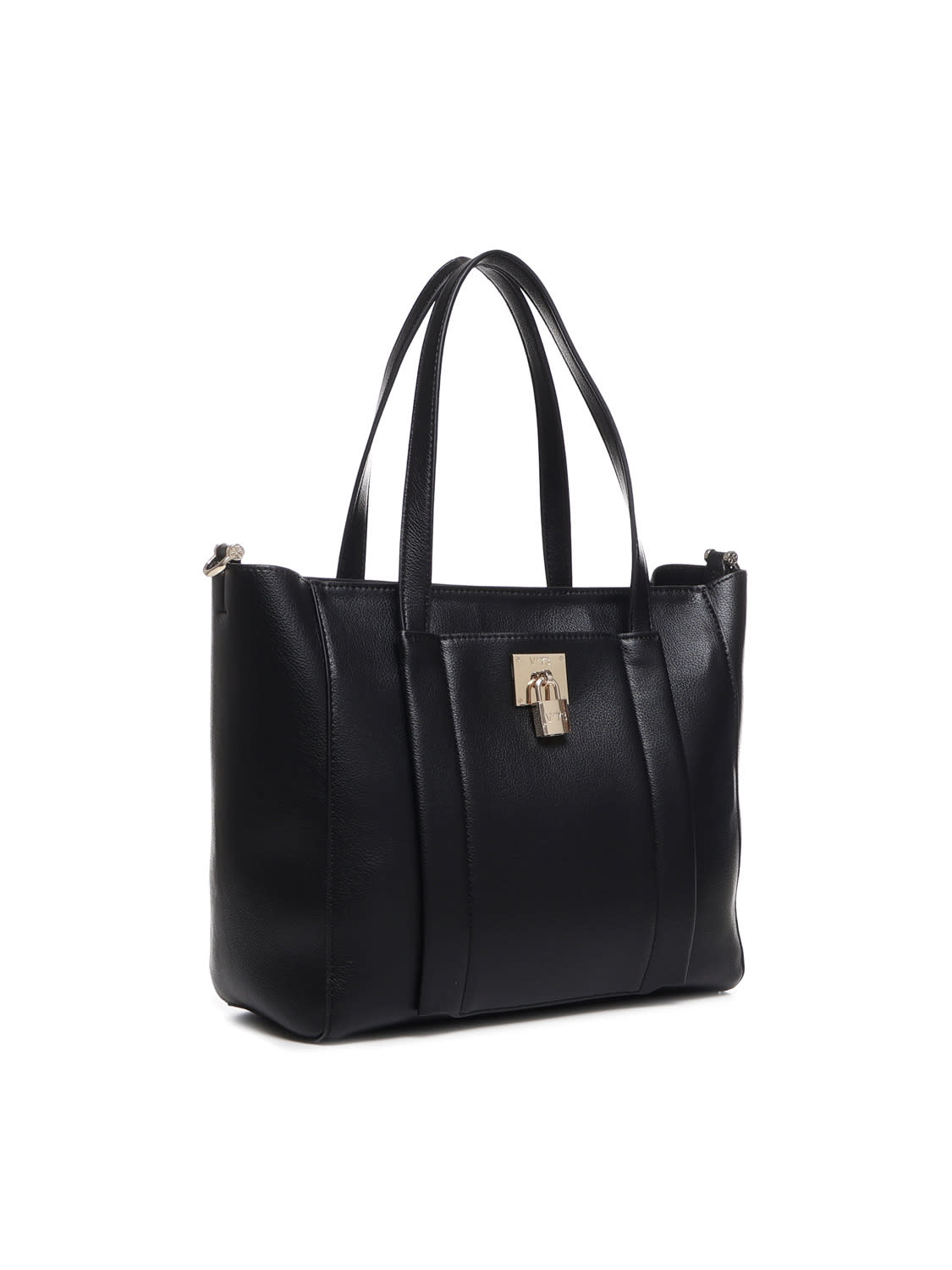 Shop V73 Titania Shopping Bag In Eco-leather In Black