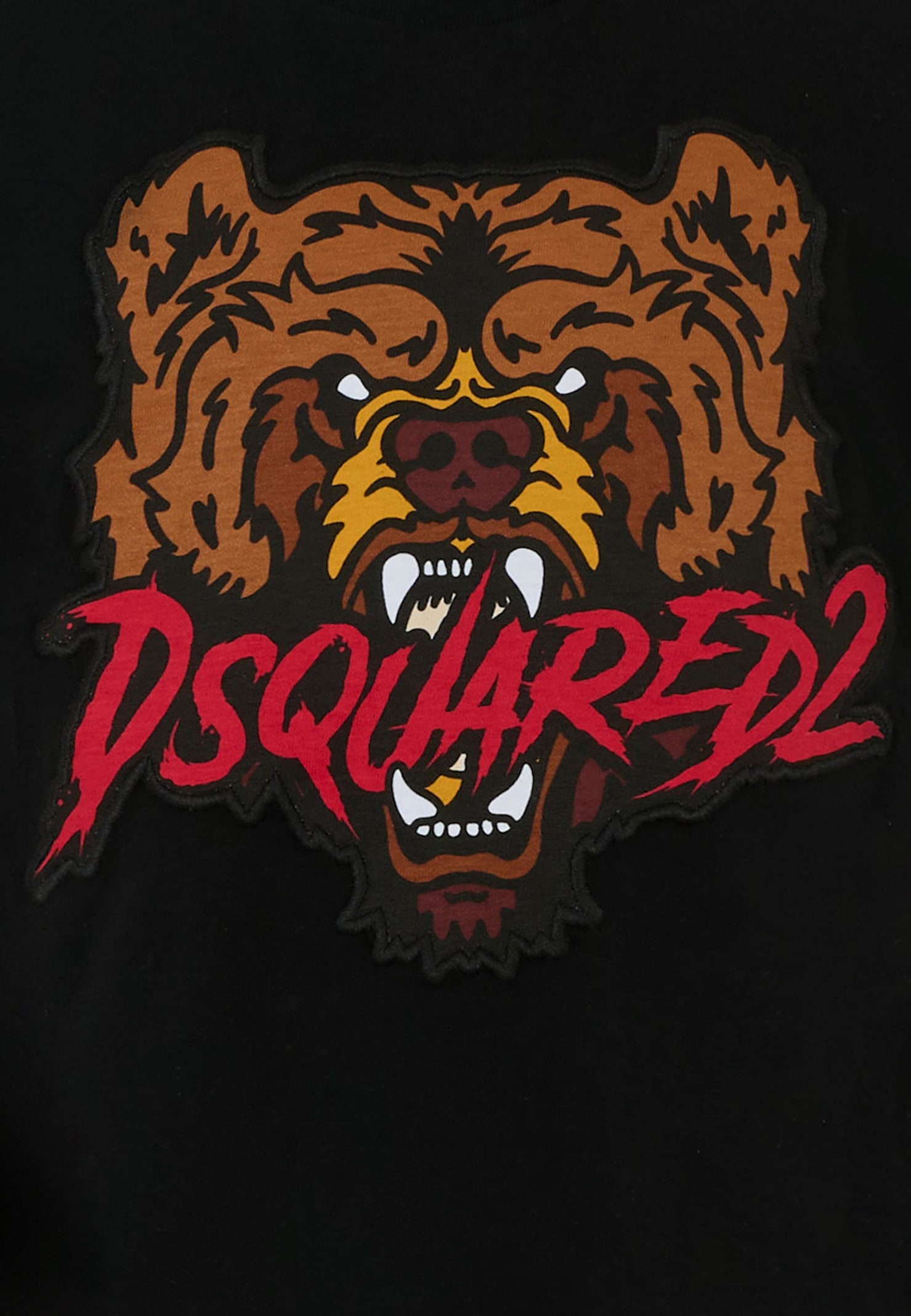 Dsquared2 Kids' T-shirt In Jersey Con Patch Bear In Black