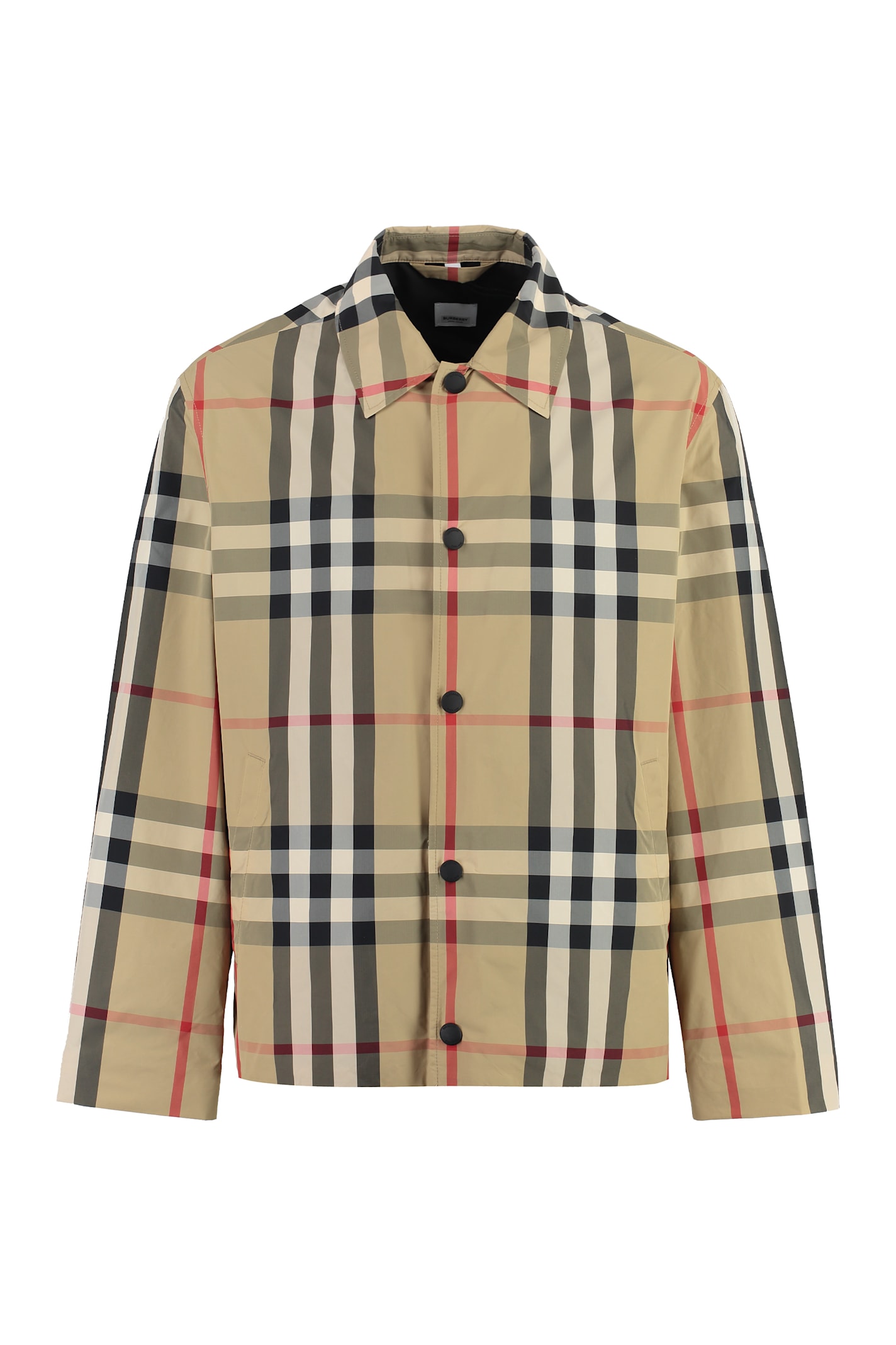 Burberry Check-pattern Shirt Jacket In Neutrals
