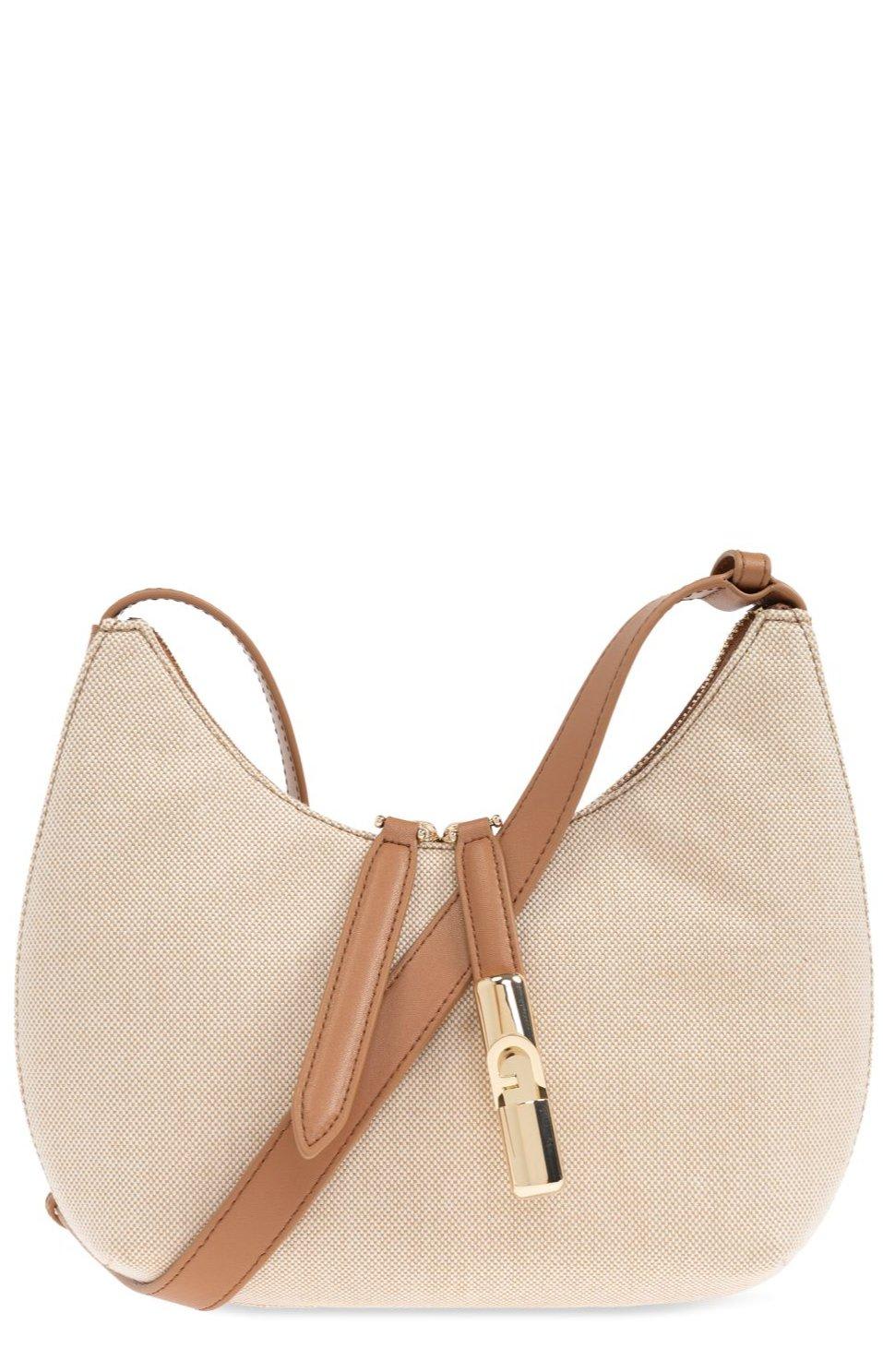 Logo Plaque Zipped Crossbody Bag