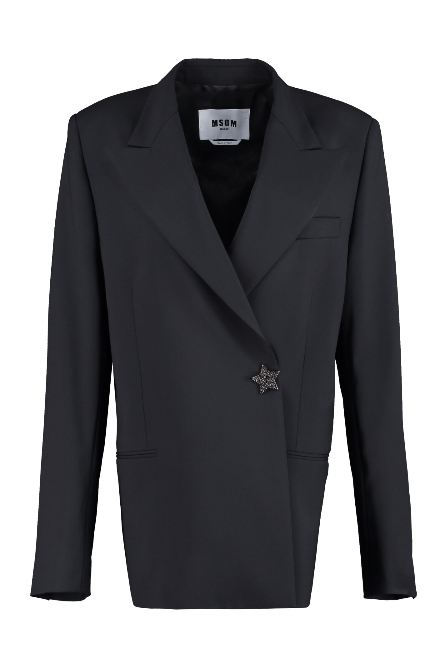 MSGM Double-breasted Wool Blazer