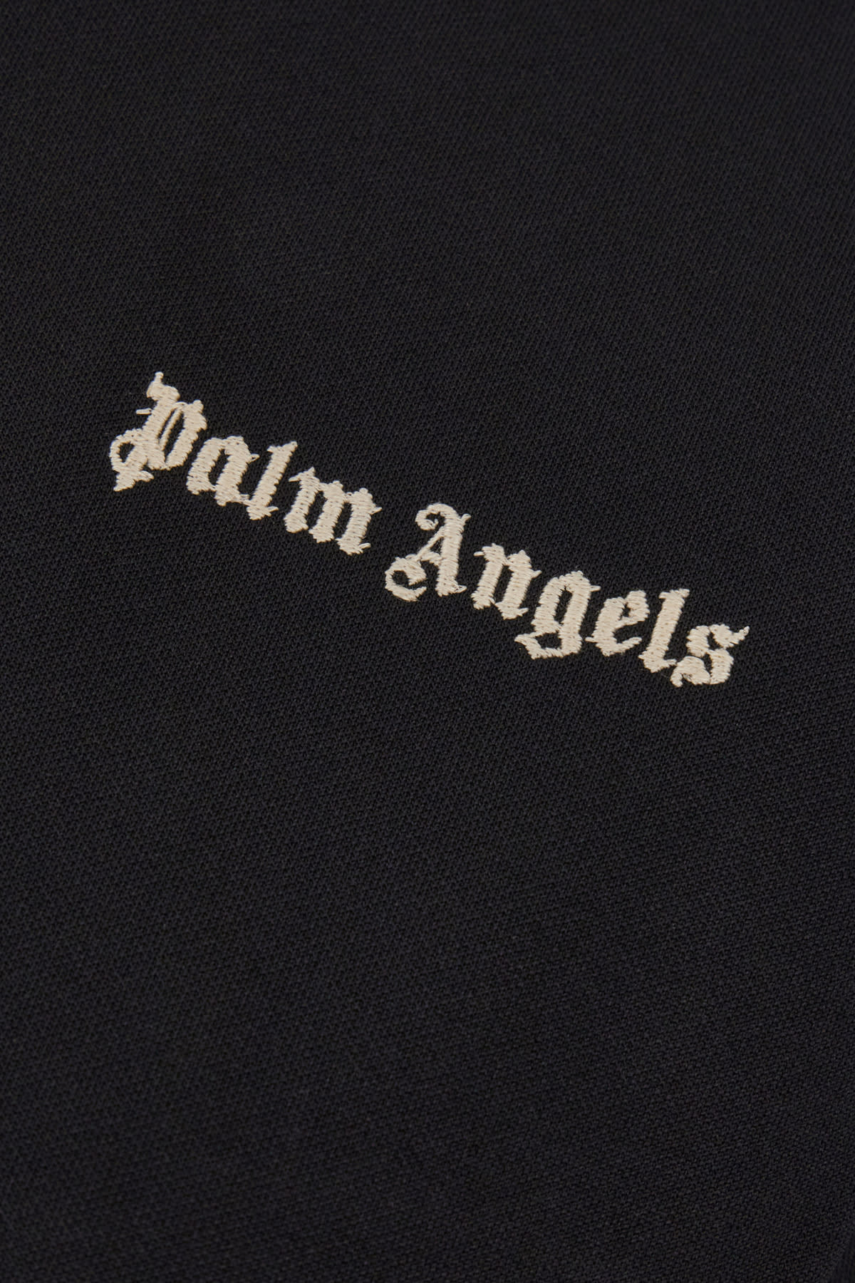 Shop Palm Angels Black Polyester Sweatshirt In Black Off White