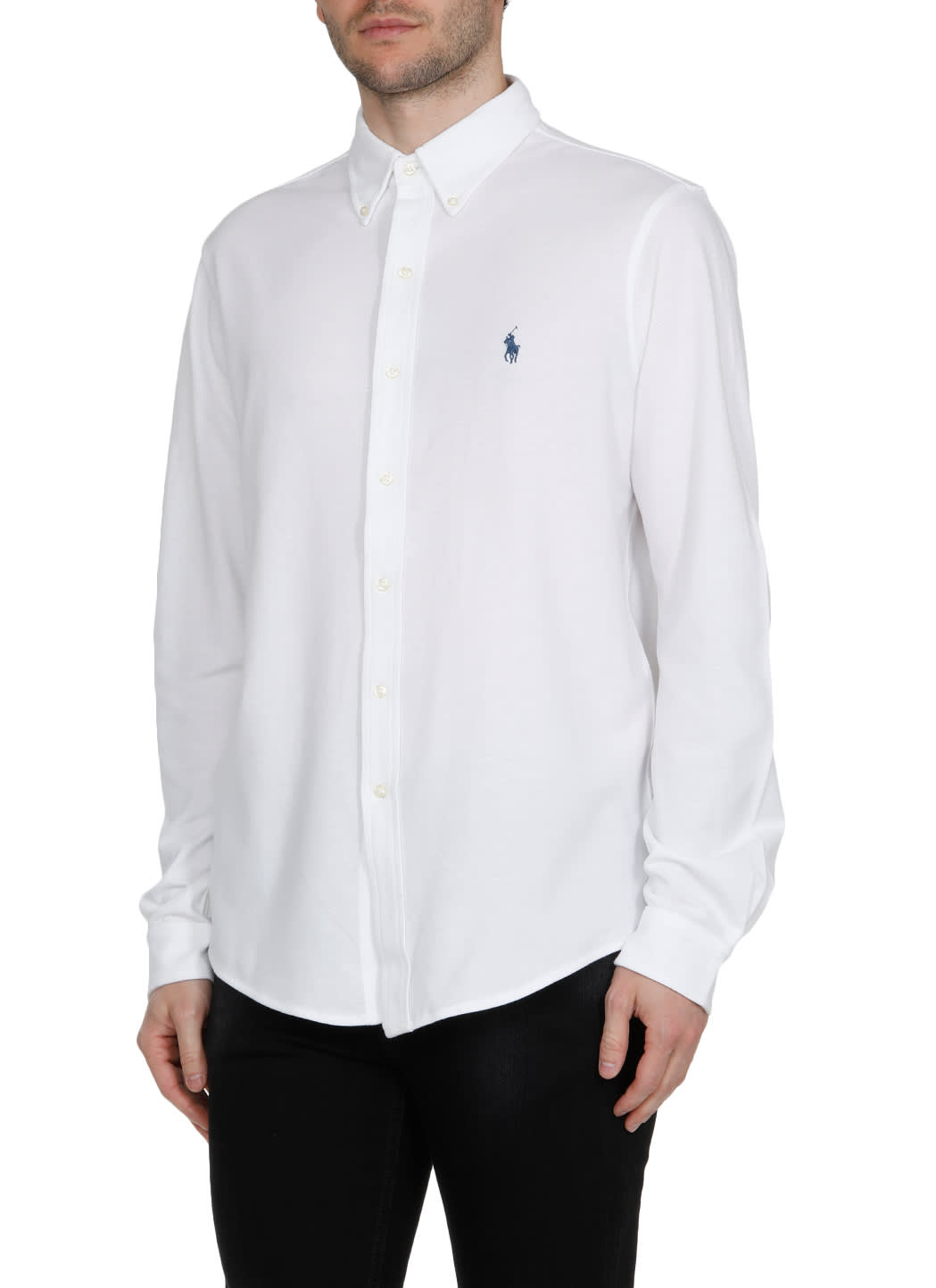 Shop Polo Ralph Lauren Cotton Shirt  In White