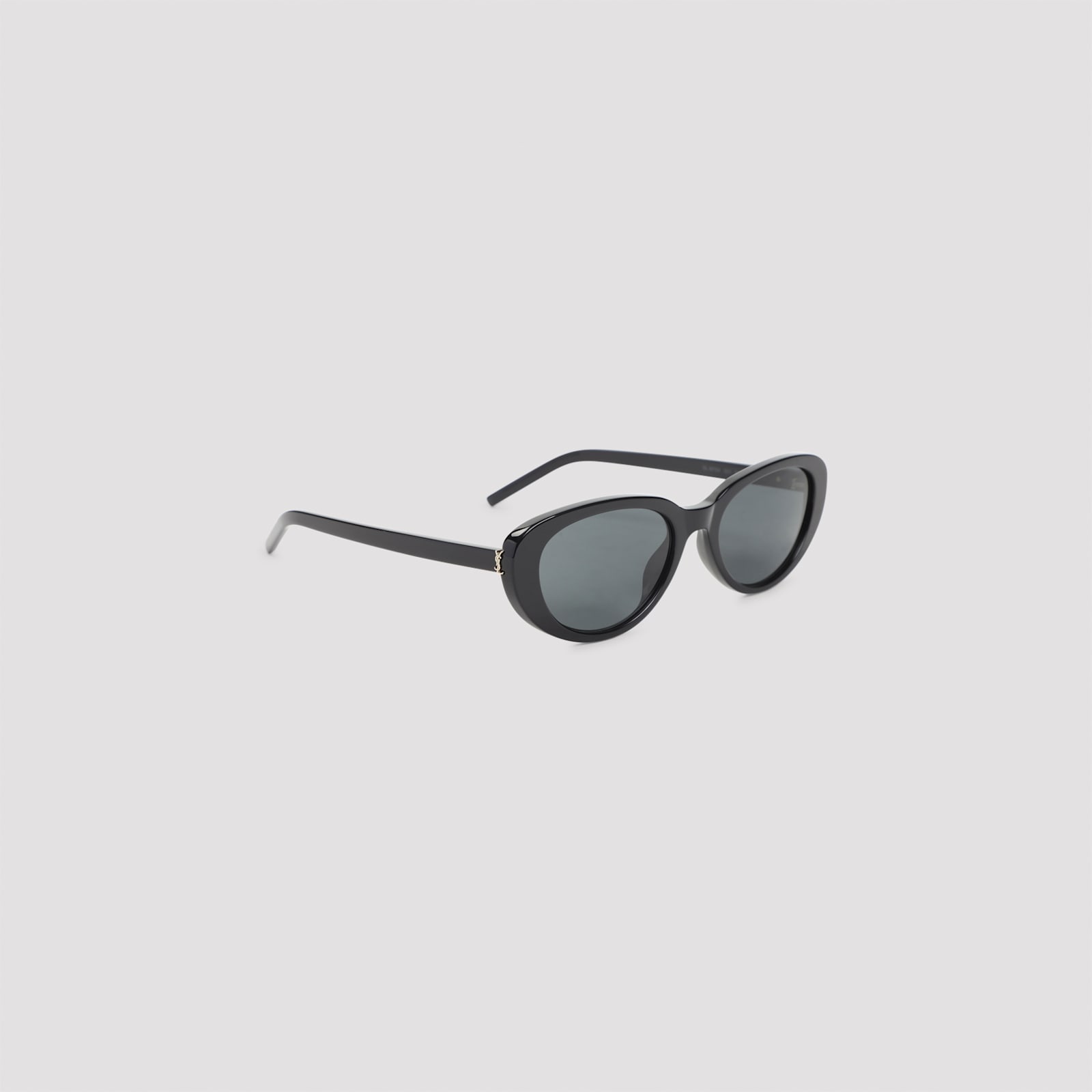 Saint Laurent Oval-shaped Frame Sunglasses In Black