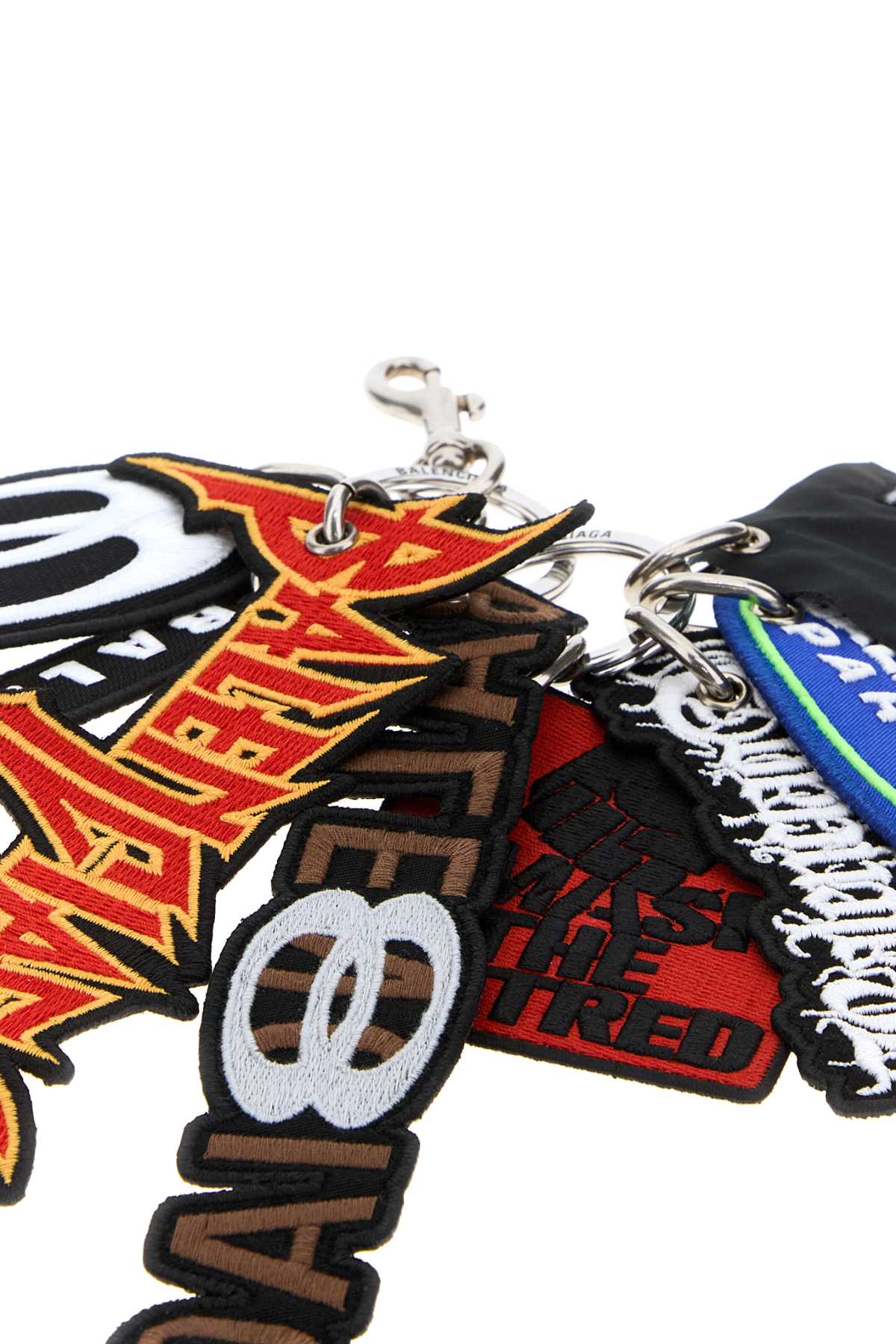 Balenciaga Keychain With Patches In Multi