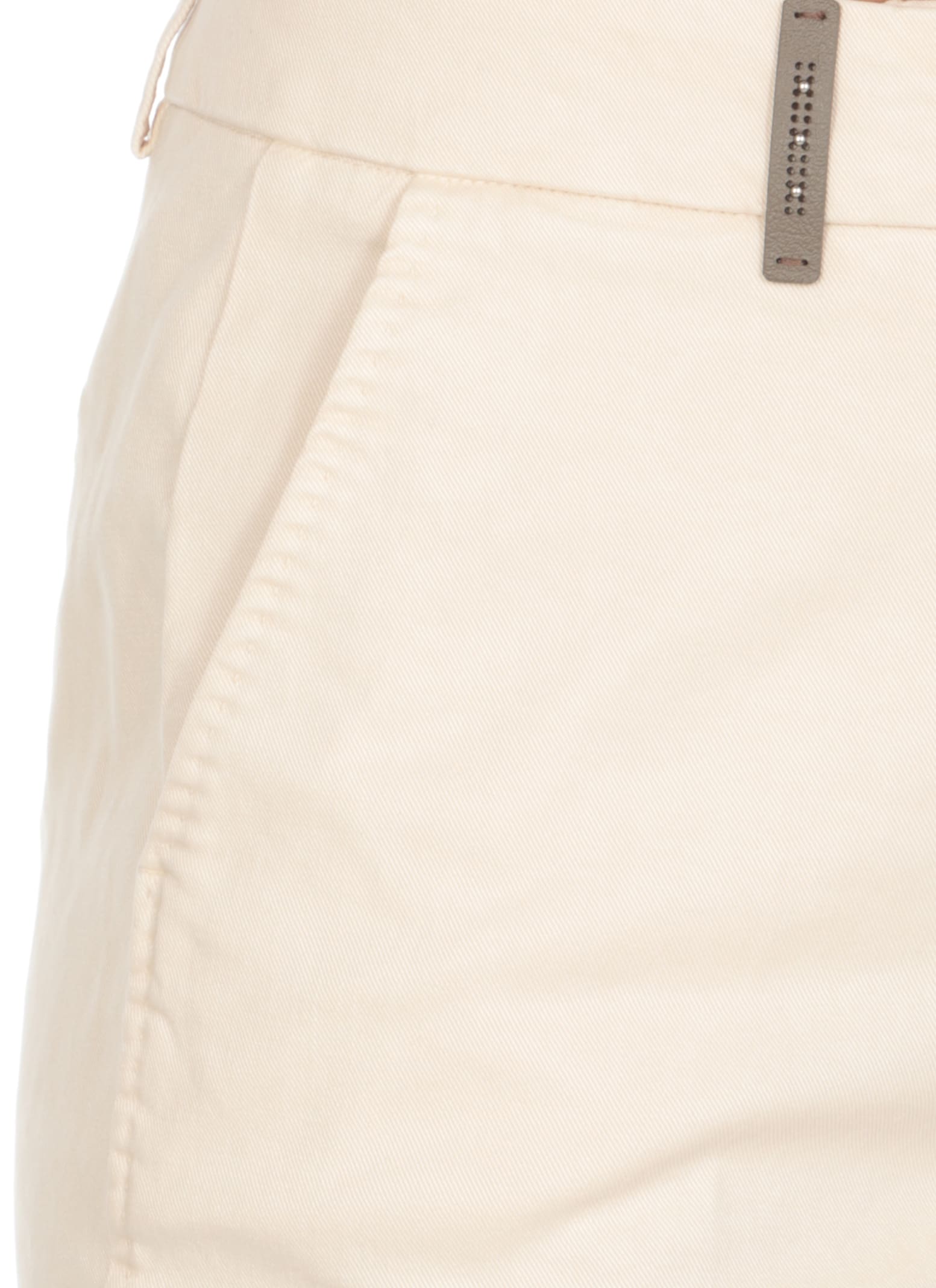 Shop Peserico Cotton Pants In Beige