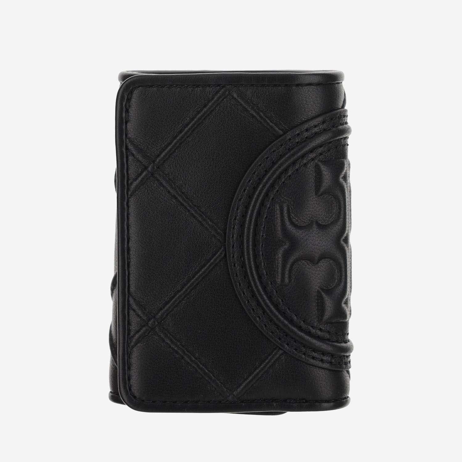 Tory Burch Fleming Soft Small Flap Wallet In Black