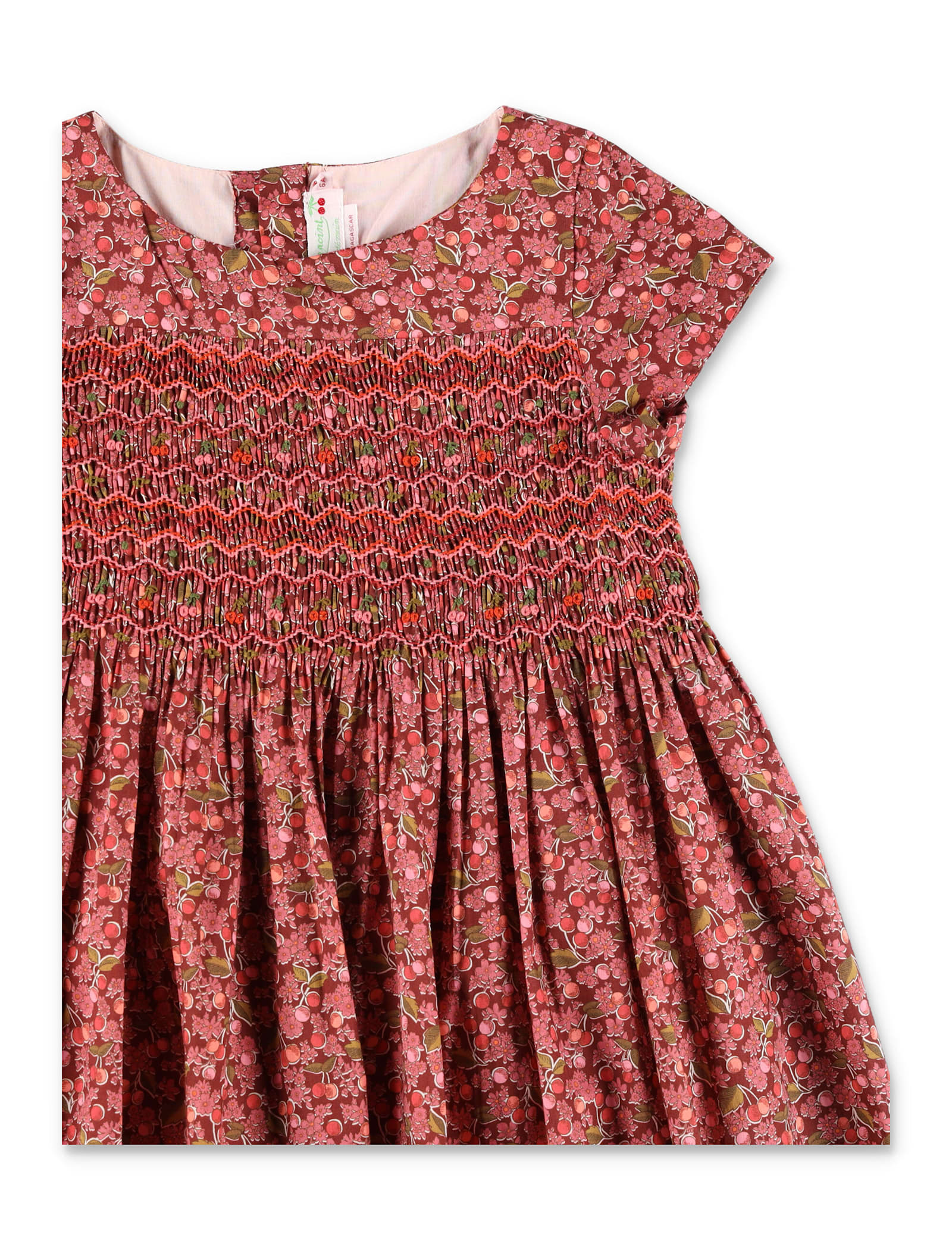 Bonpoint Duchesse Liberty Embroidered Dress For Girl In Red