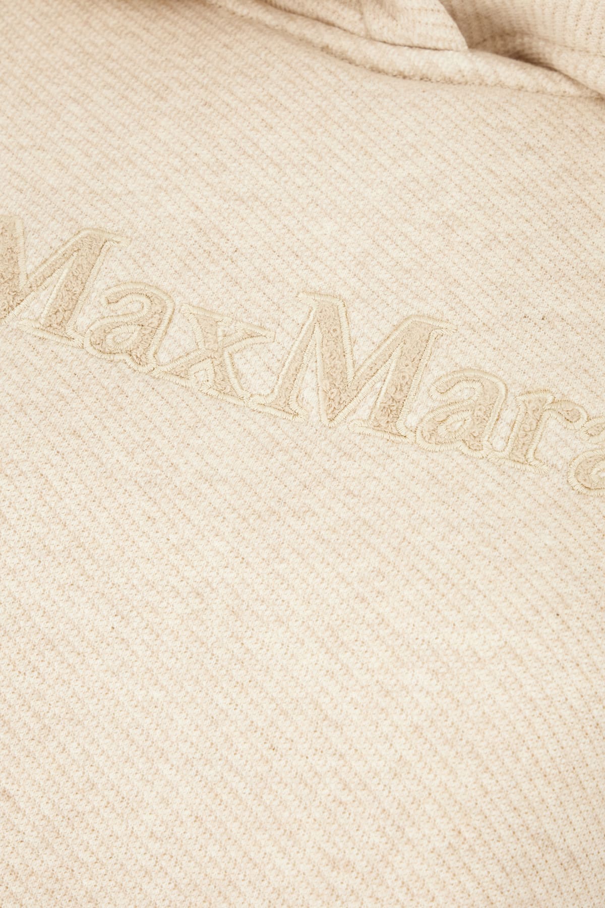 Max Mara Sand Cotton Blend Sweatshirt In Albino