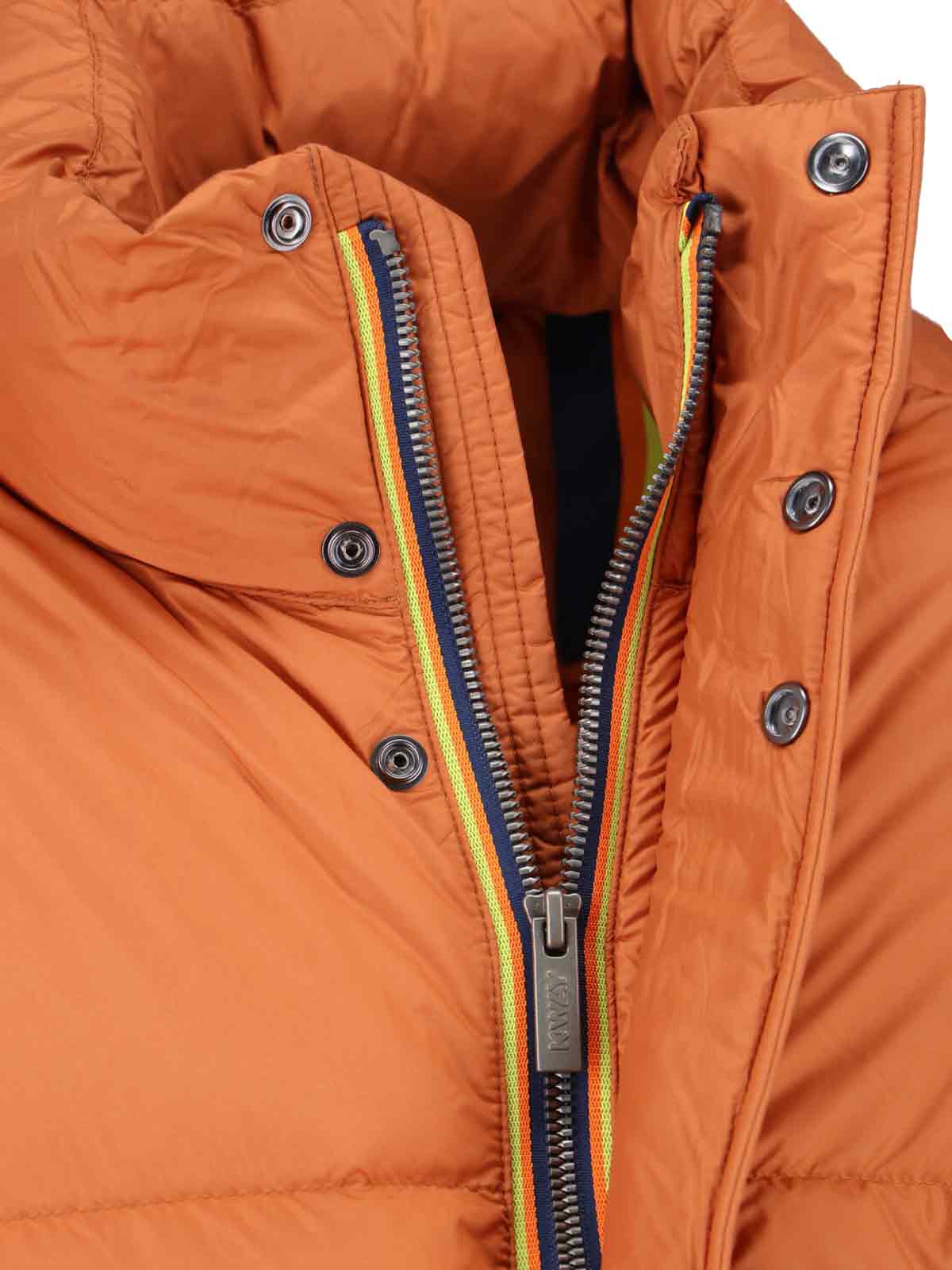 K-way Modern Puffer Jacket High Collar In Orange