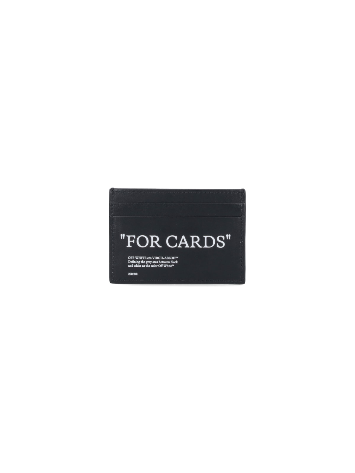 Shop Off-white For Cards Logo Card Holder In Black