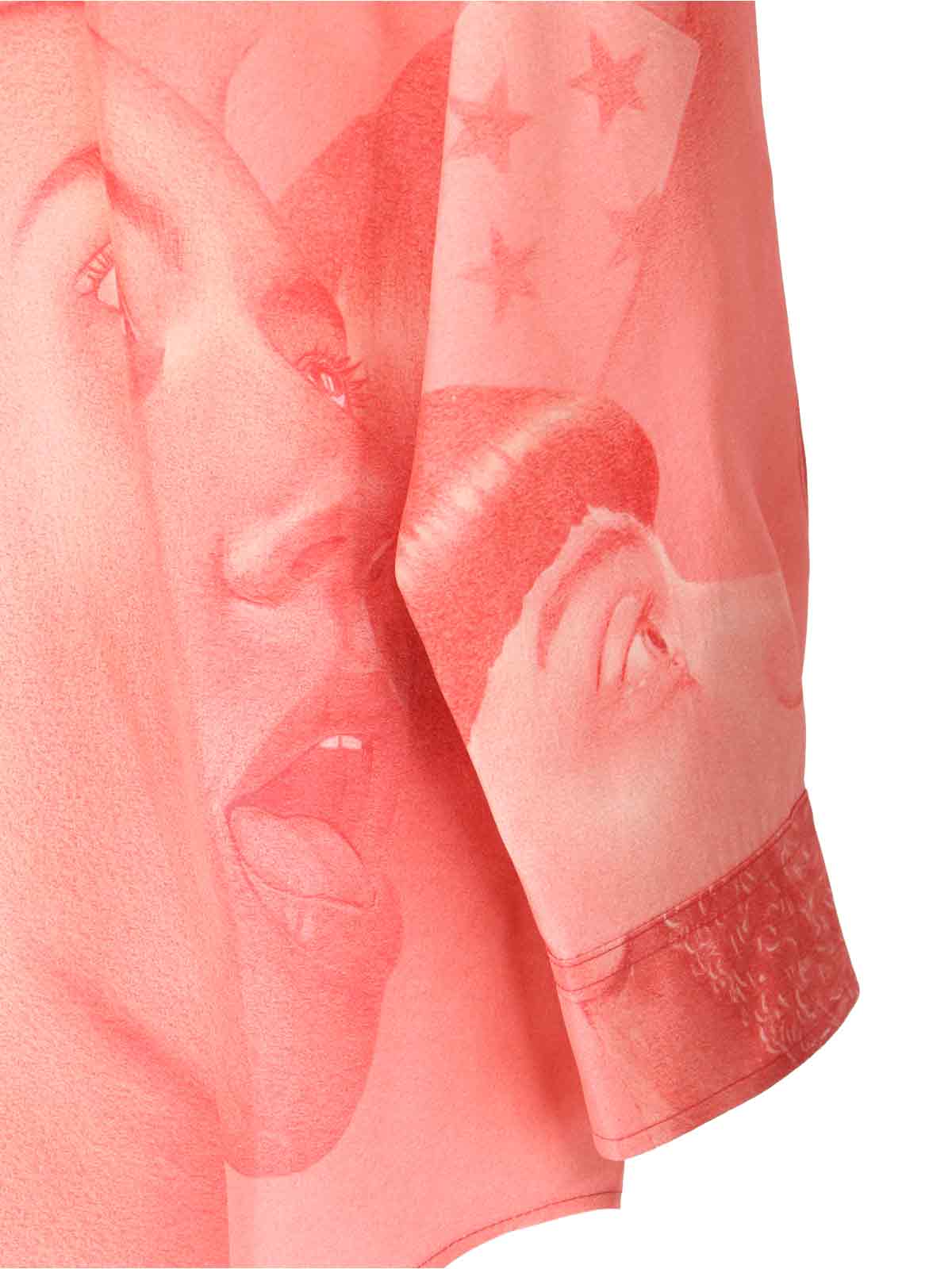 Magliano Graphic Print Long Sleeve Button-down Shirt In Pink