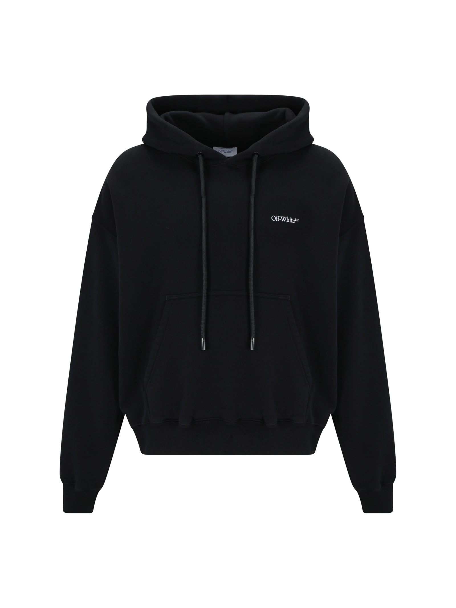 Off-white Hoodie In Nero/bianco