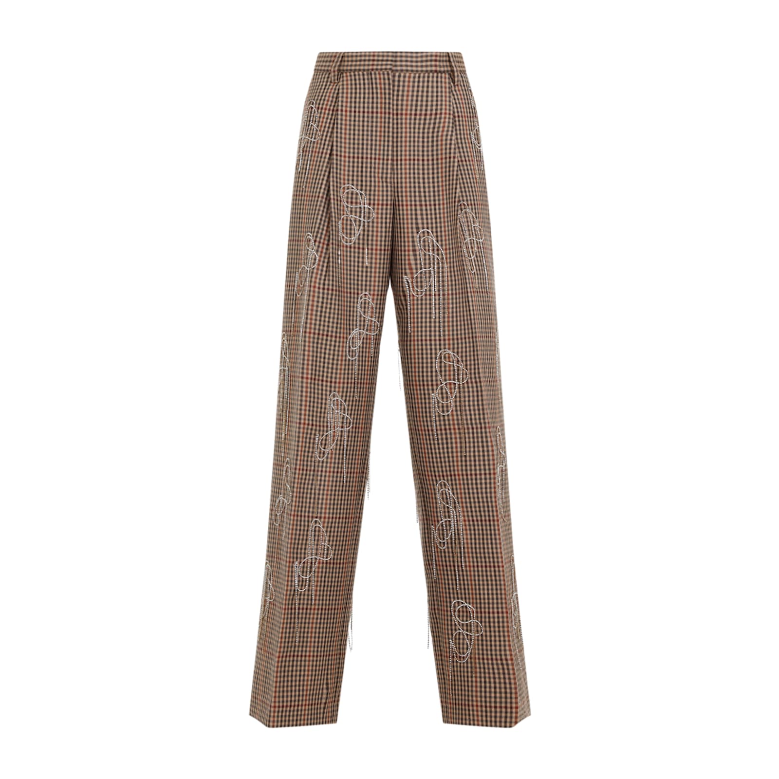 Shop Dries Van Noten Porter Emb Pants In Rust