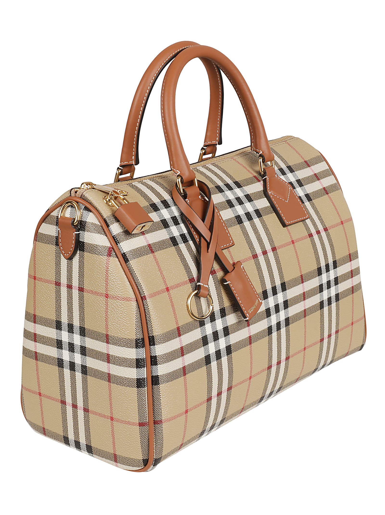 Shop Burberry Bowling Tote In Brown