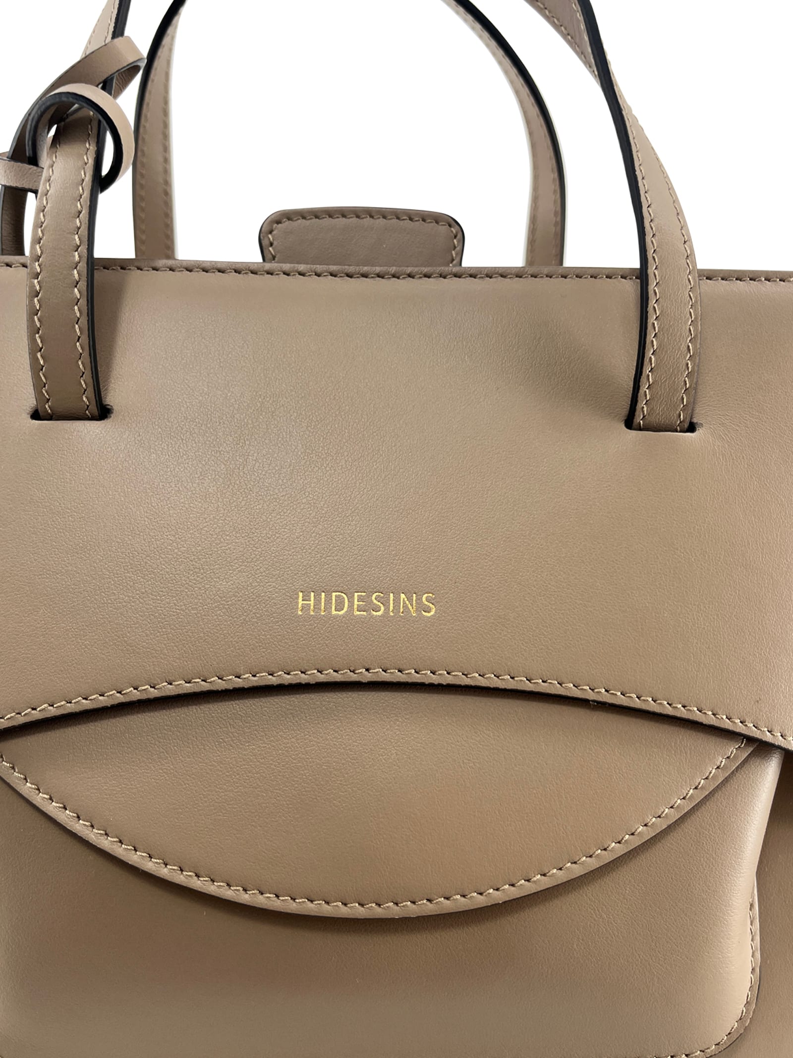 Hidesins Soft Calfskin Leather Shoulder Bag In Gray