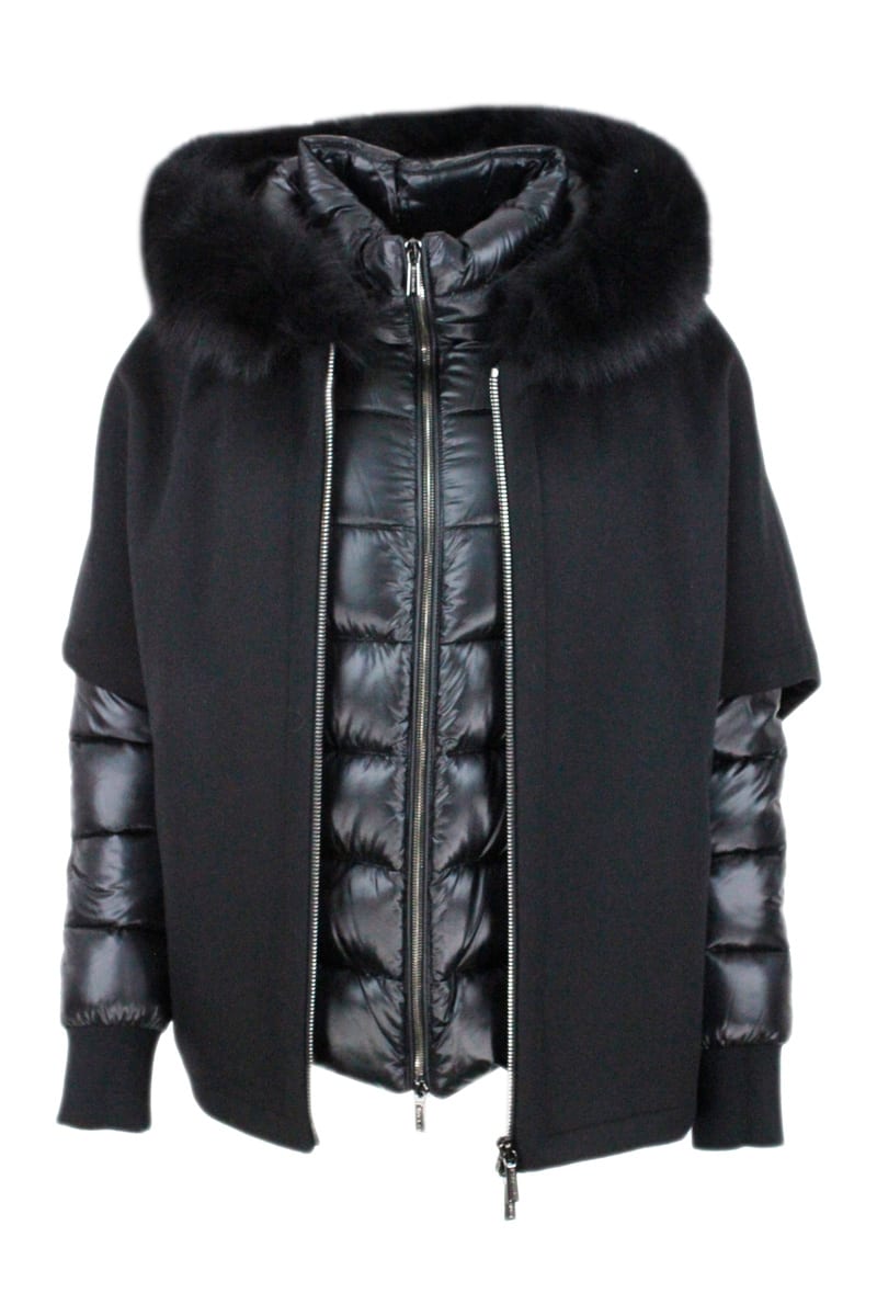 Moorer Wool And Cashmere Jacket In Black