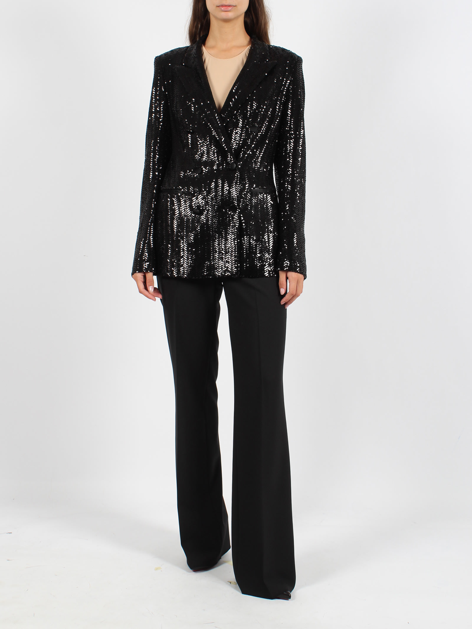 Tagliatore Twill Stretch Tailored Pants In Black