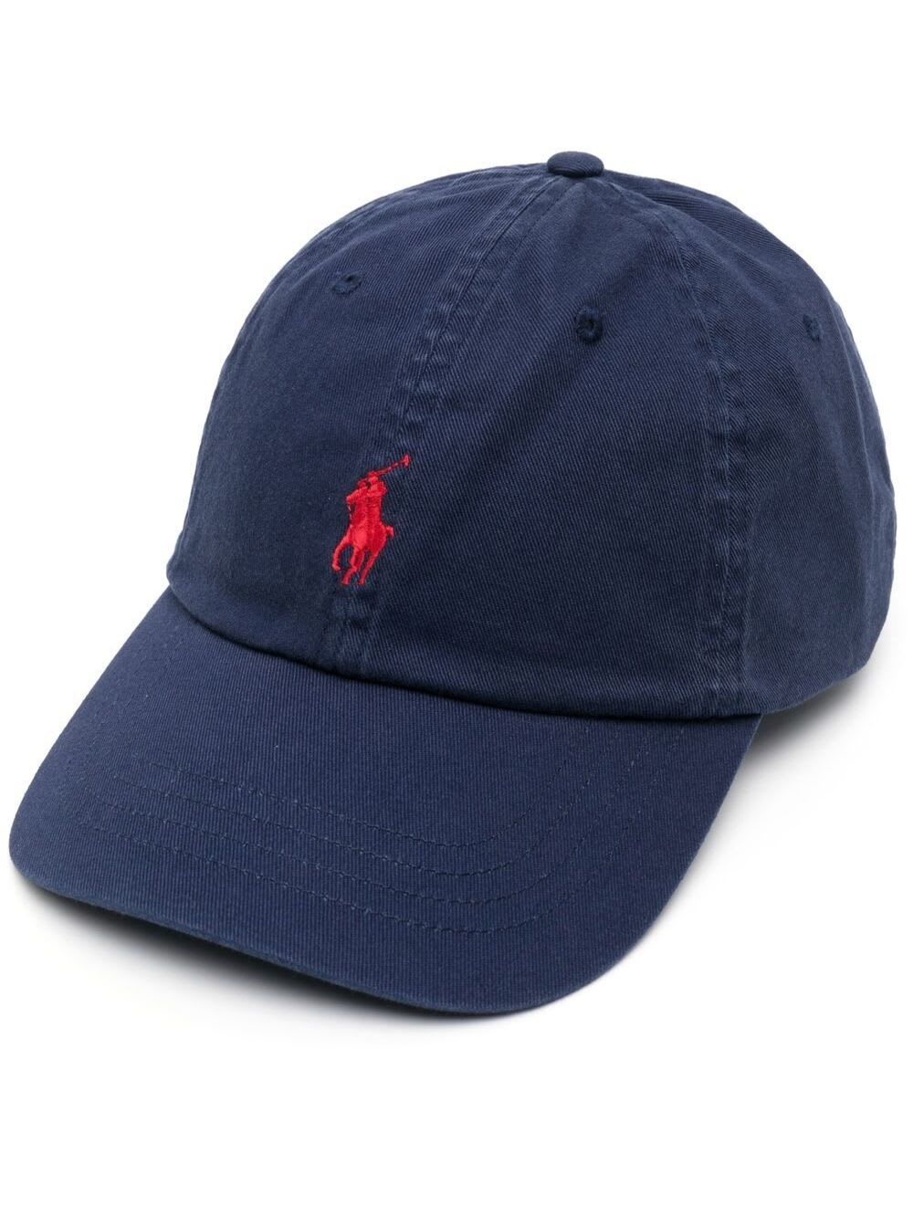 Polo Ralph Lauren Blue Baseball Cap With Logo Embroidery In Cotton Man