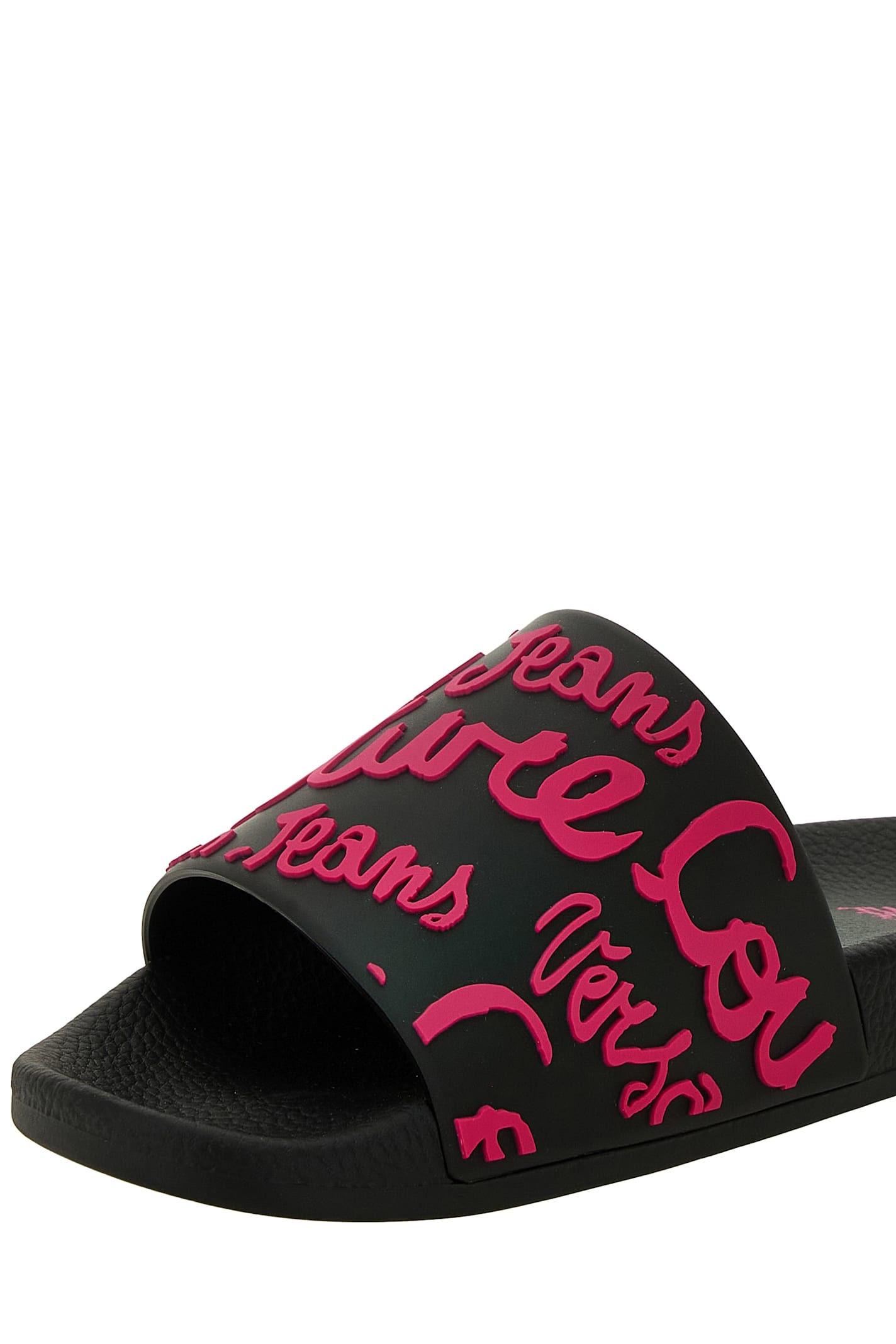 Versace Jeans Couture Pool Slides In Black