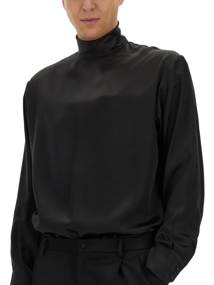 Shop Dolce & Gabbana Wide Turtleneck In Black