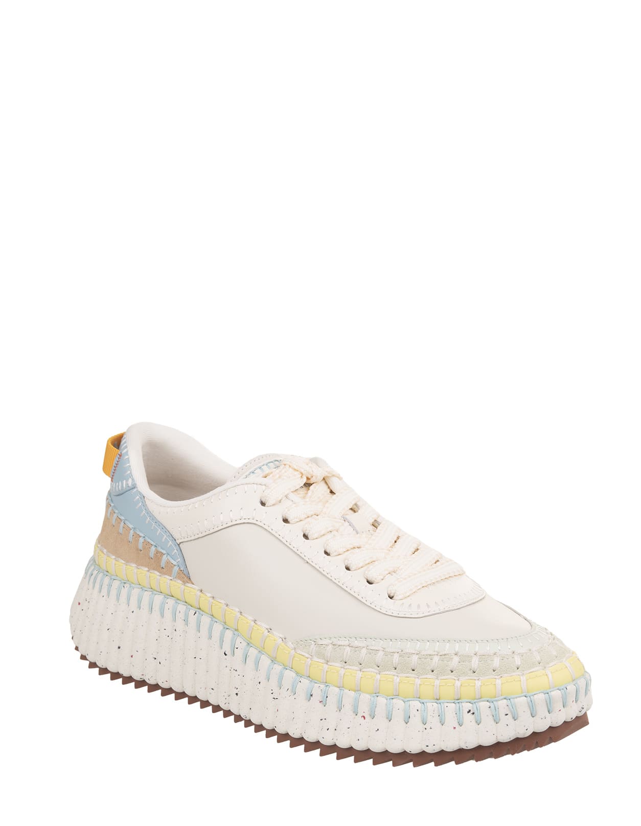 Shop Chloé Nama Sneakers With Inserts In White