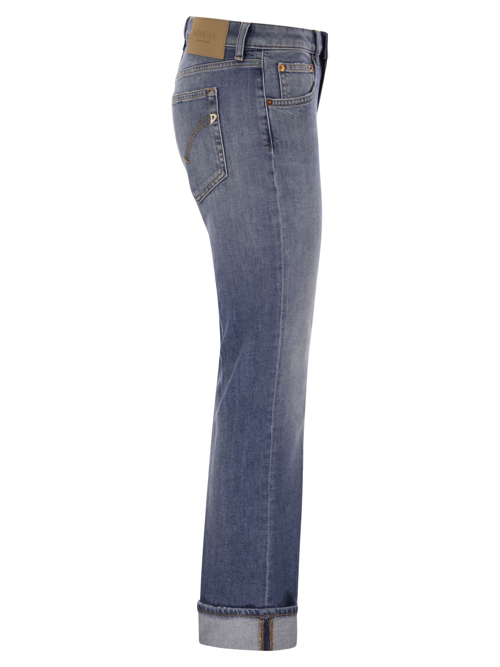 Shop Dondup Coco - Slim Jeans In Stretch Denim In Medium Denim
