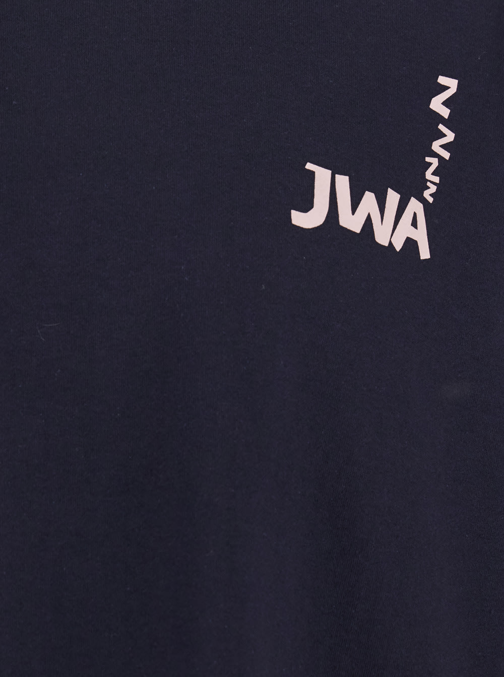 Jw Anderson Blue Crewneck T-shirt With Logo Detail On The Front And Maxi Slogan Print On The Rear In Blu